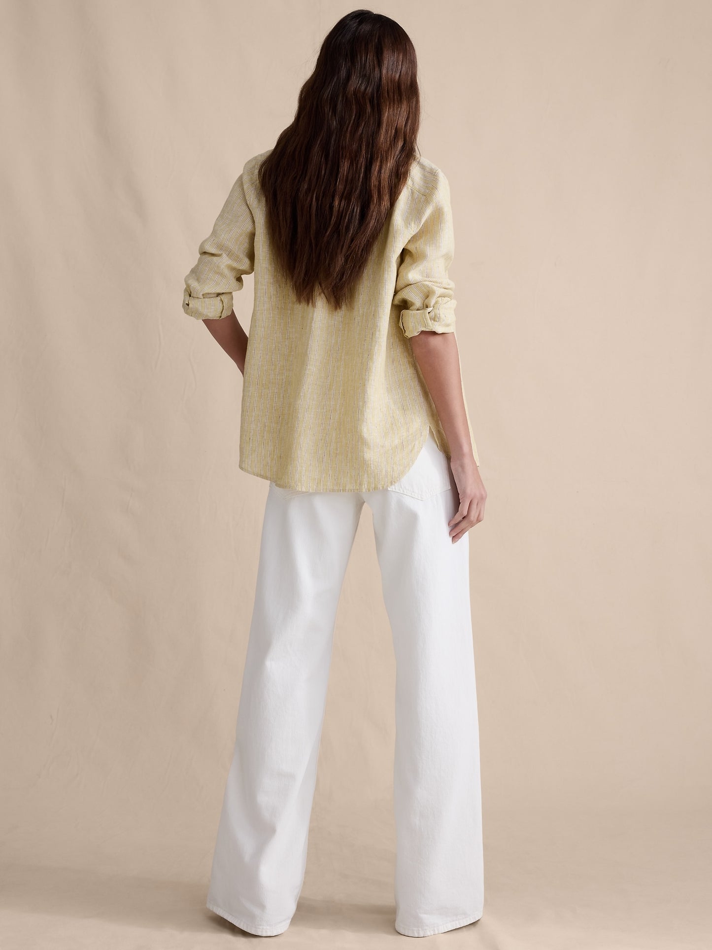 Mid-Rise Wide-Leg Drawstring Jean