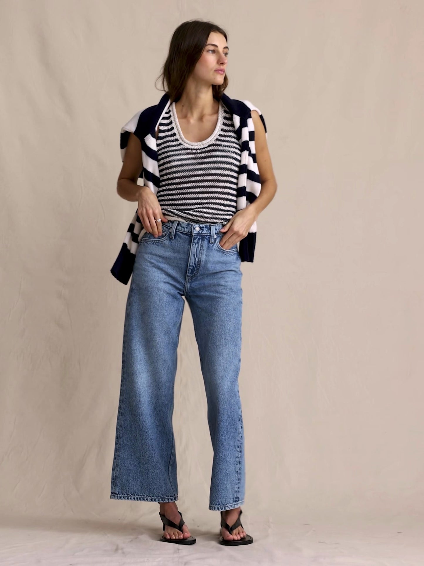 The Icon Classic Wide-Leg Crop Jean