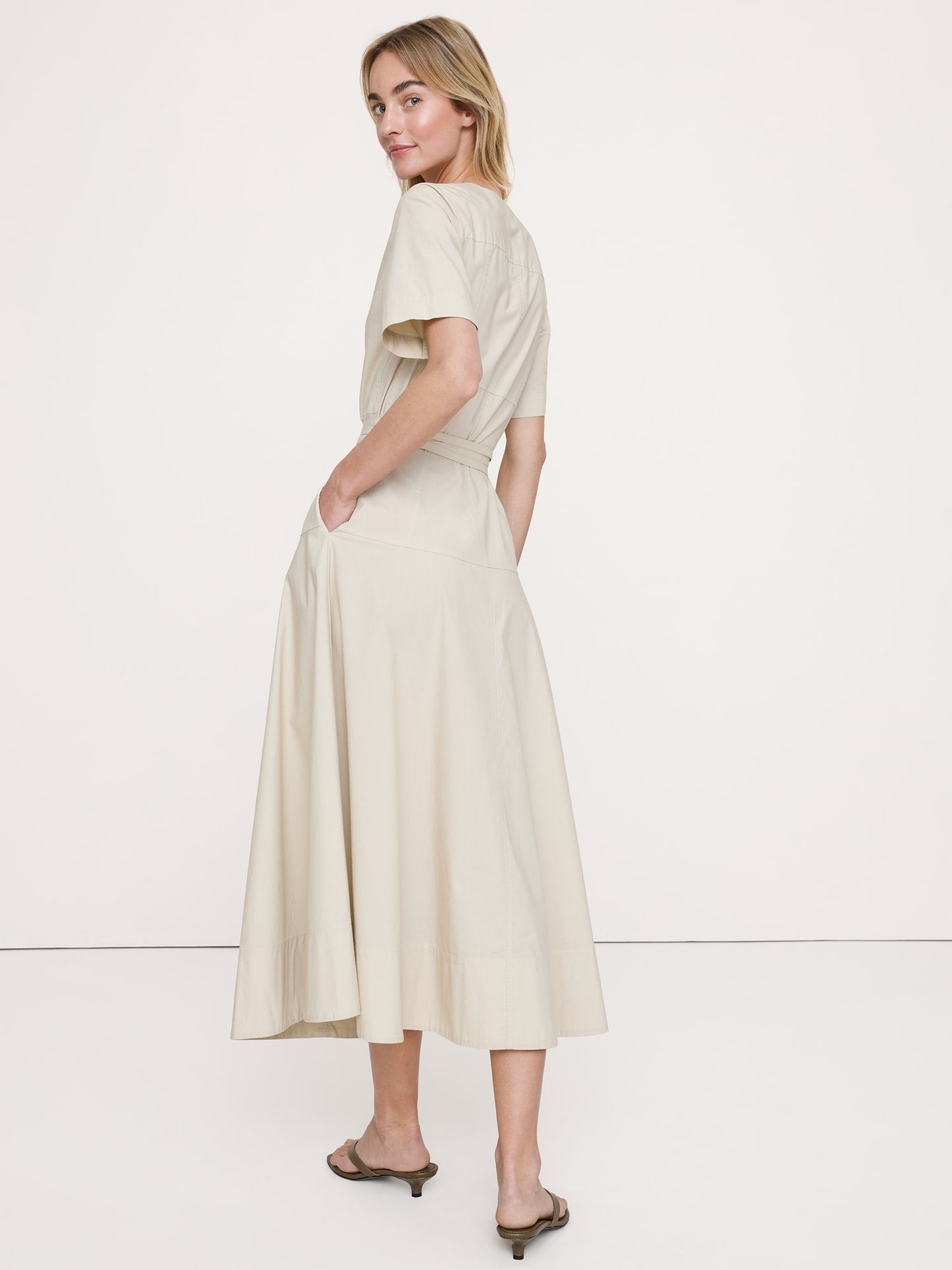 Cotton Poplin Shirt Dress