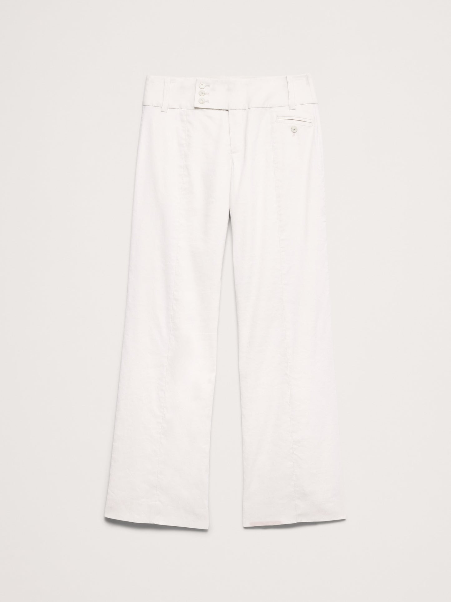 Low-Rise Wide-Leg Stretch Linen-Viscose Pant