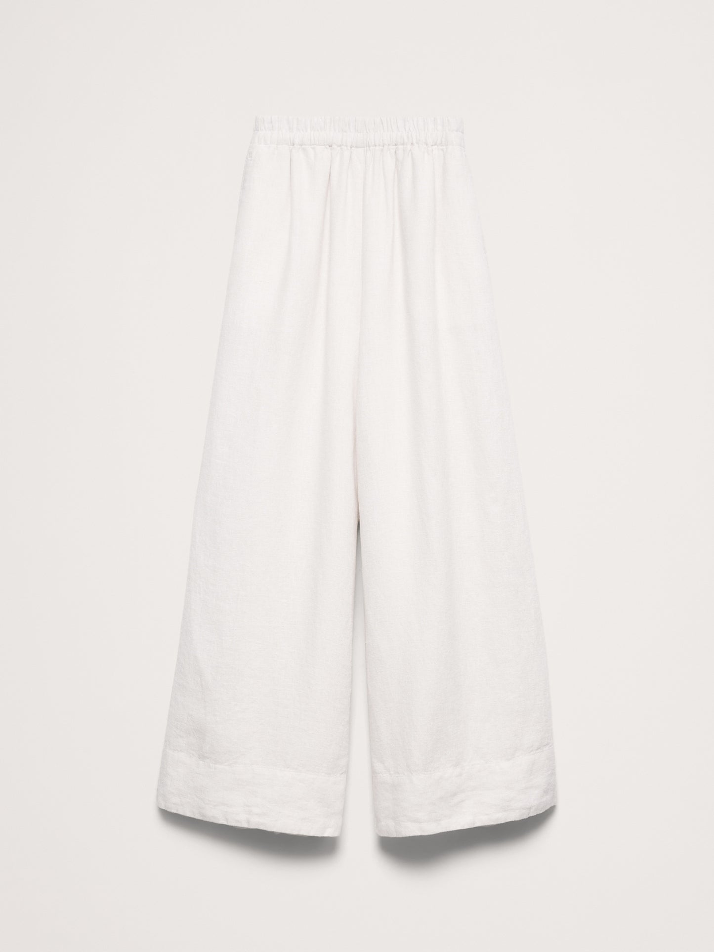 High-Rise Wide-Leg Linen Pull-On Ankle Pant