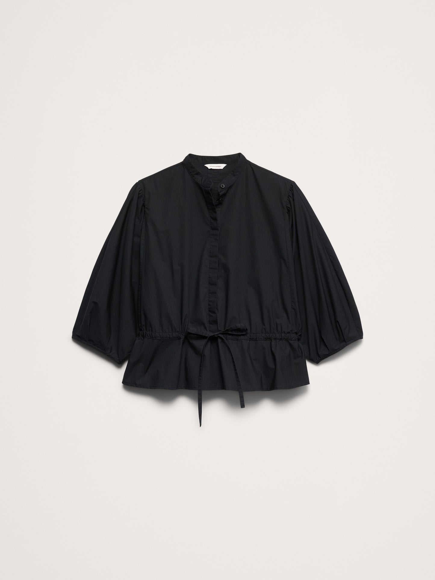 Cotton Poplin Tie-Waist Top