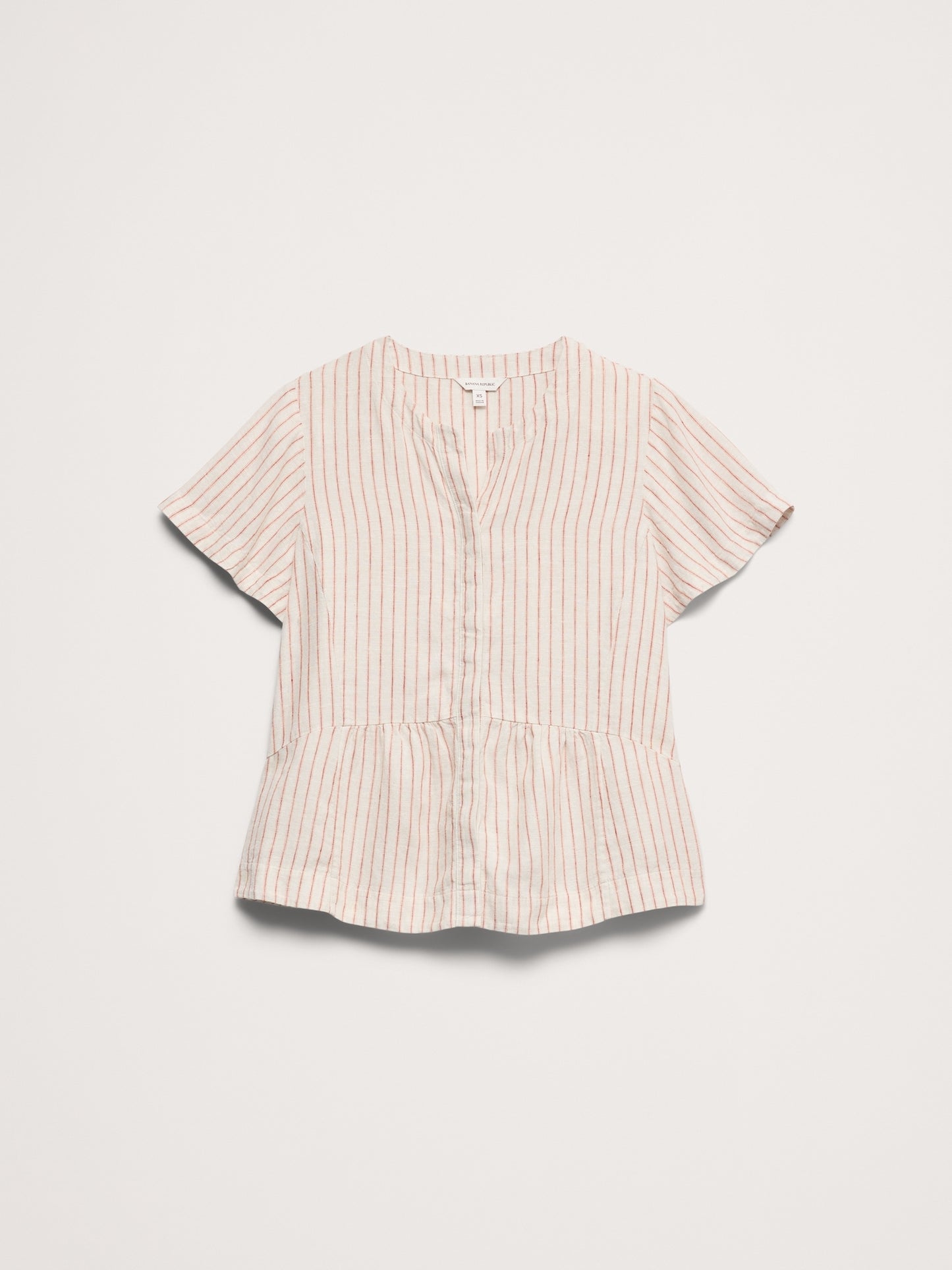 Linen Flutter-Sleeve Top