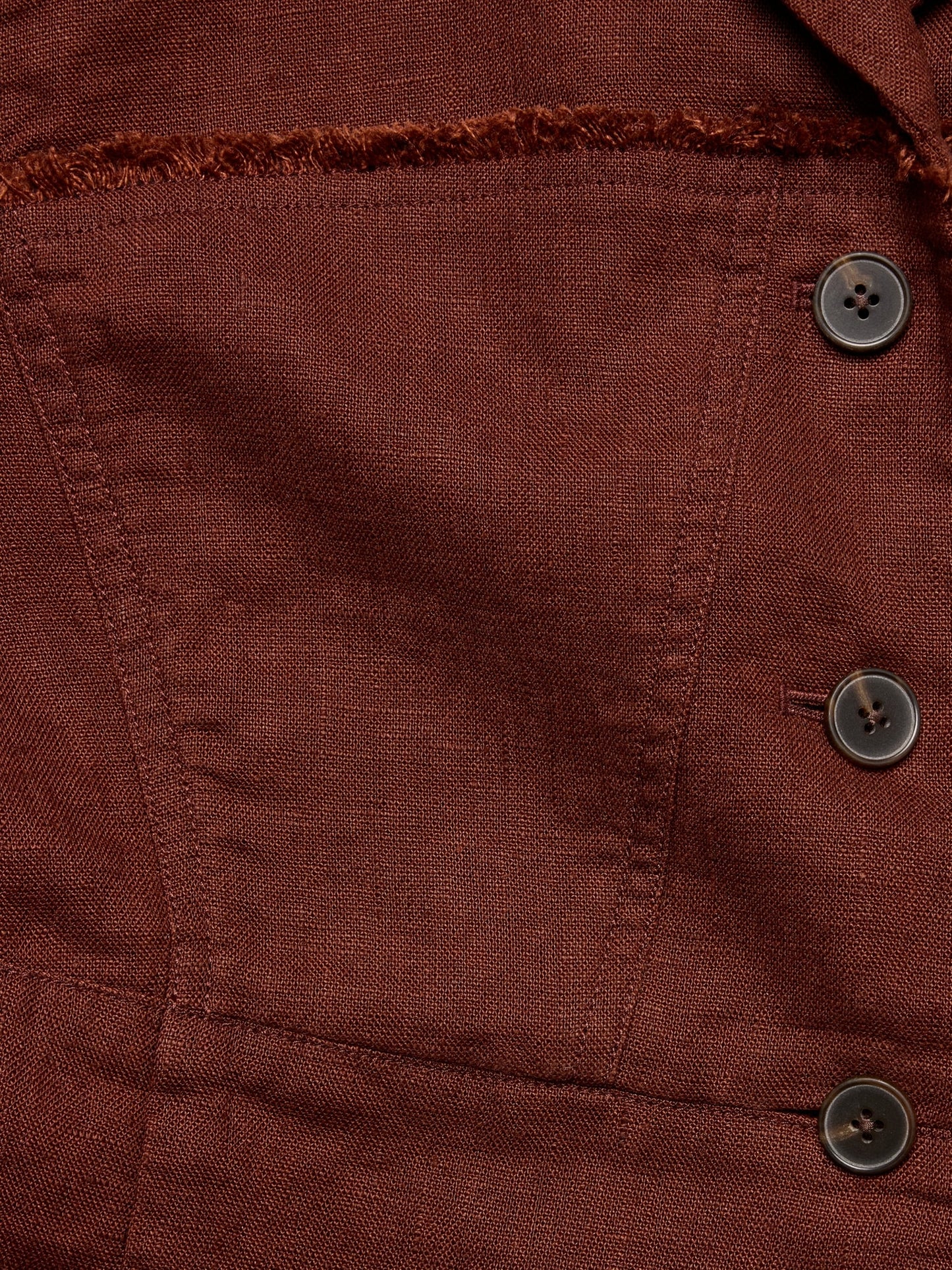 Fringe Linen Blazer