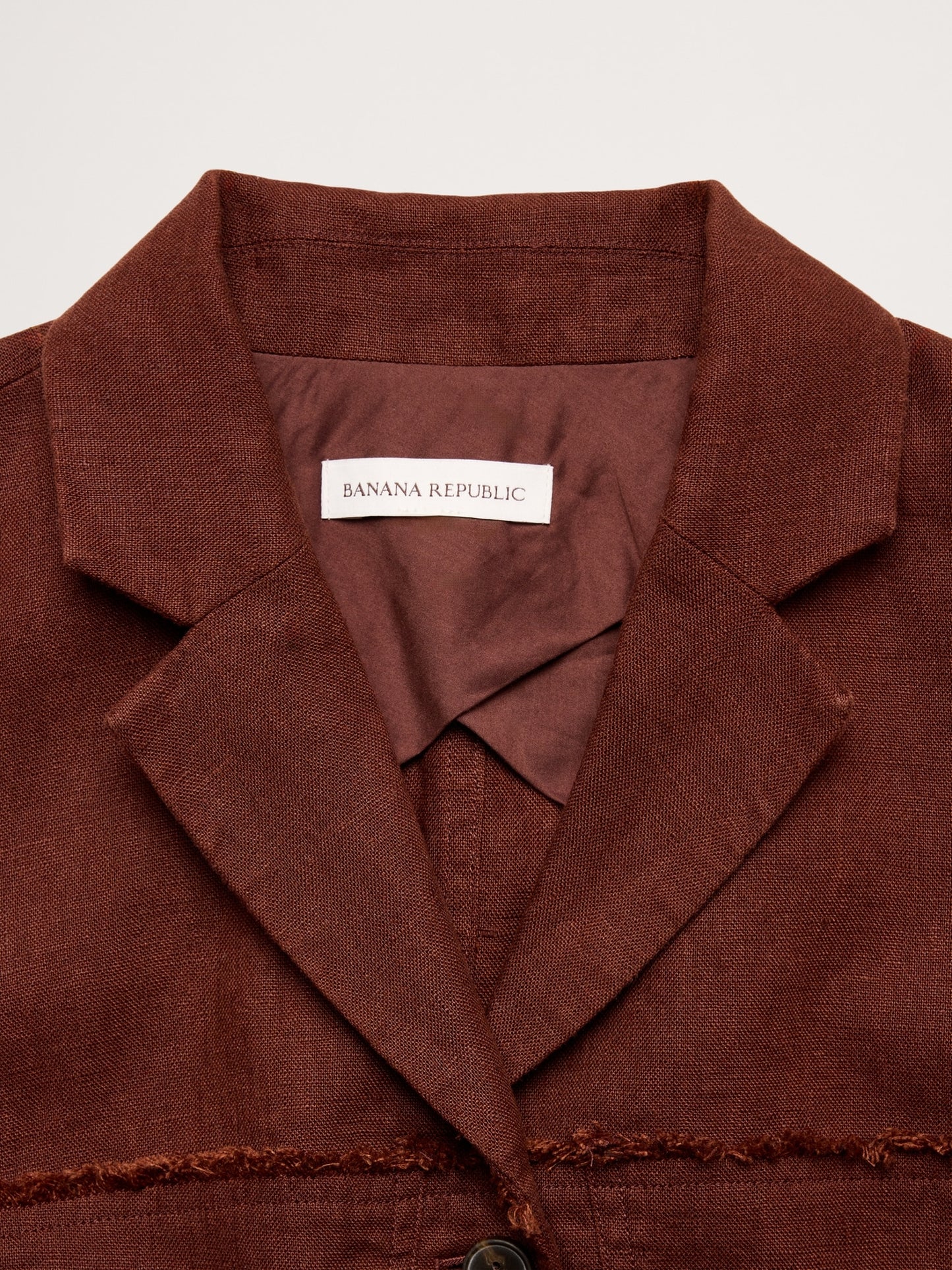 Fringe Linen Blazer