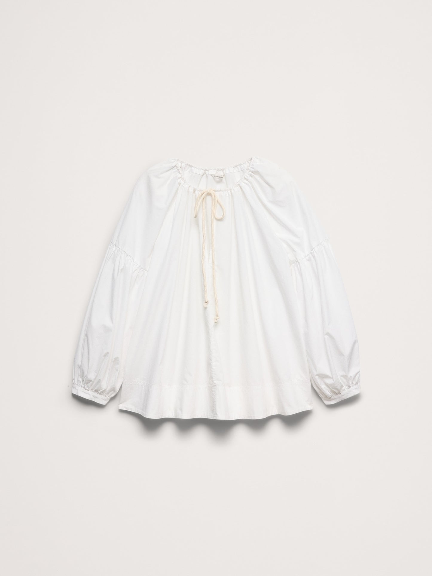 Cotton Poplin Drawstring Top