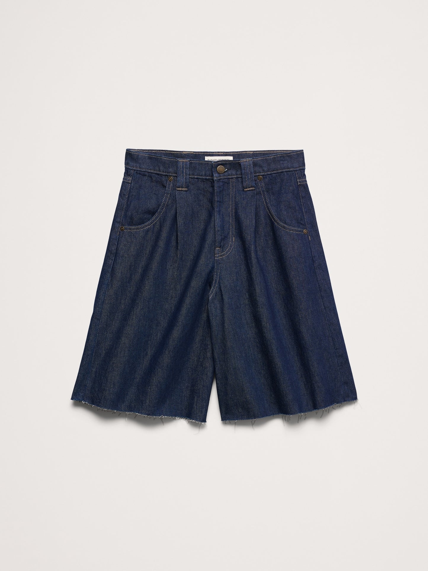 Mid-Rise Denim Bermuda Short
