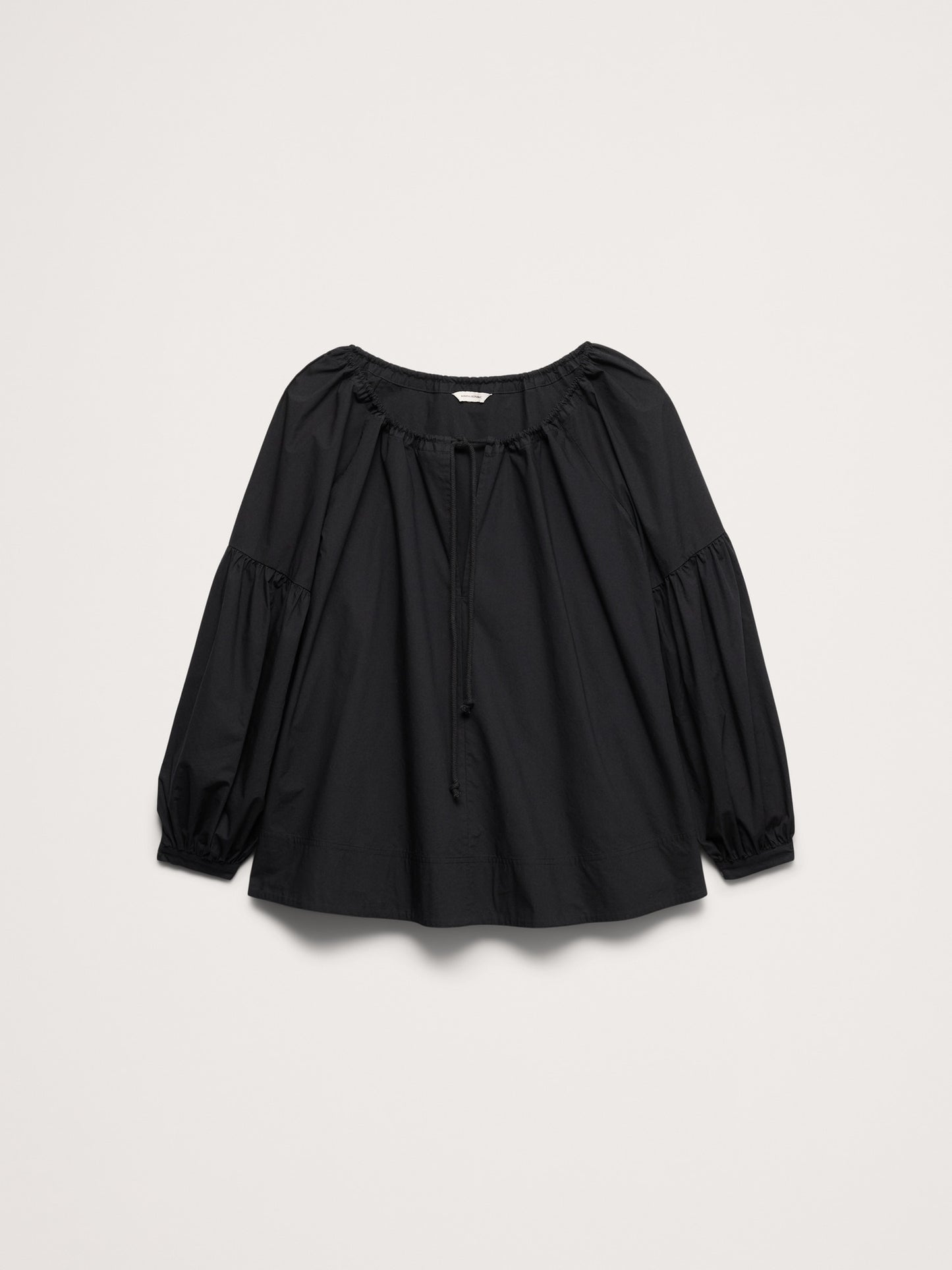 Cotton Poplin Drawstring Top