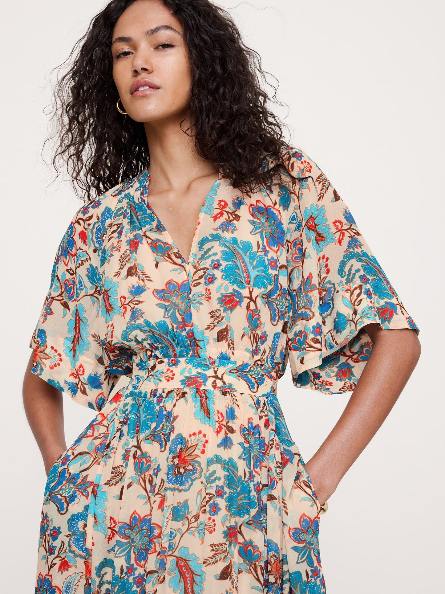 Tie-Back Maxi Dress