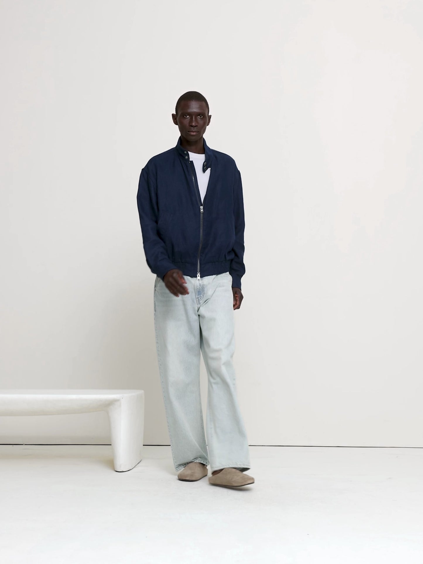 Linen Harrington Jacket
