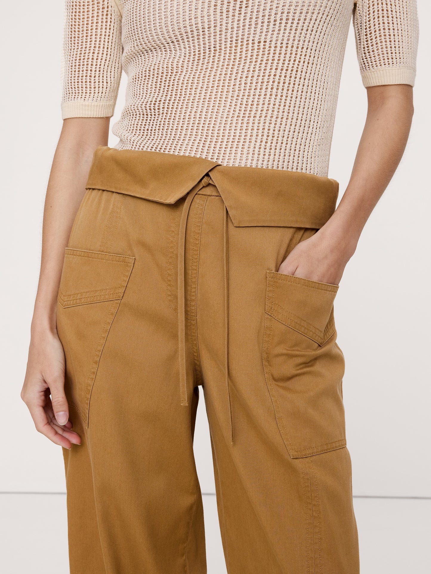 High-Rise Straight-Leg Fisherman Pant