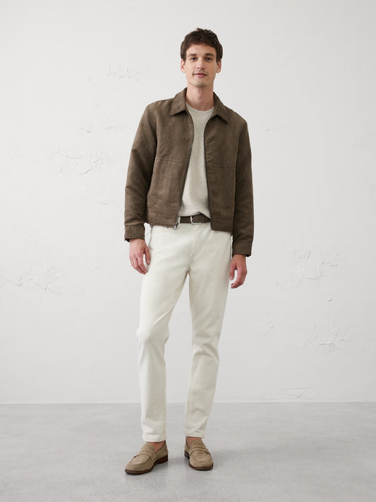 Vegan Suede Zip Jacket