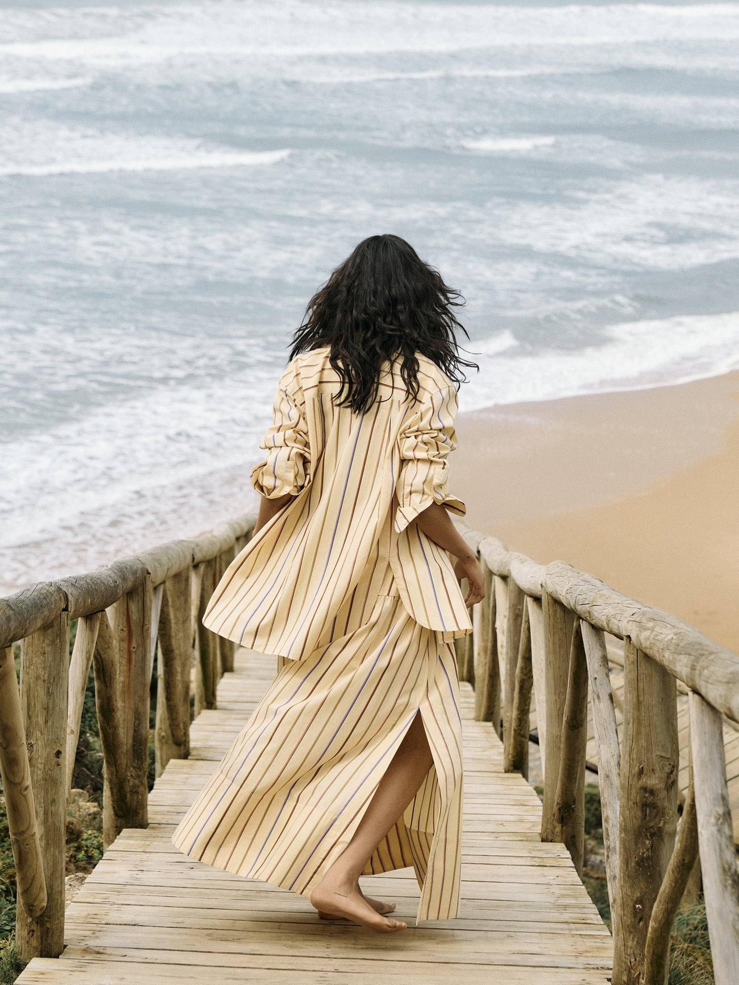 Tiered Cotton Poplin Maxi Skirt