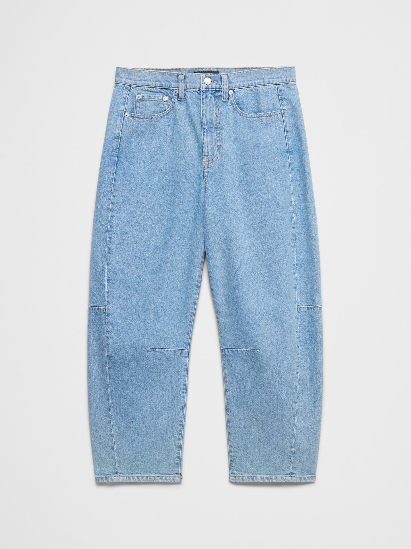Barrel-Leg Mid-Rise Jean