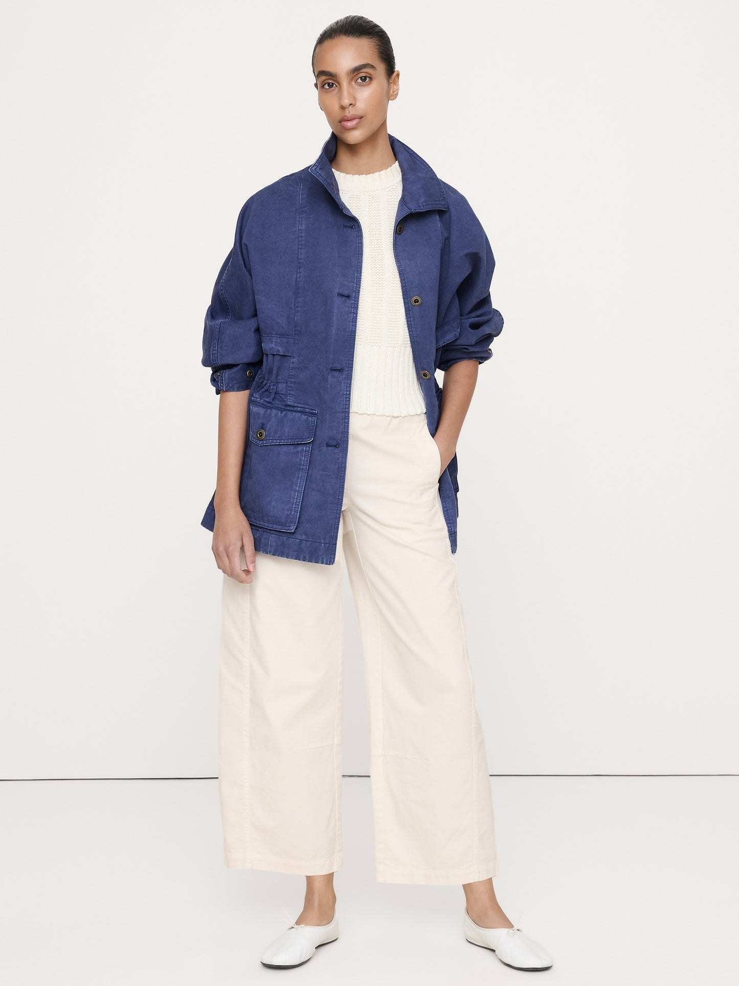 Mid-Rise Relaxed Painter Pull-On Pant