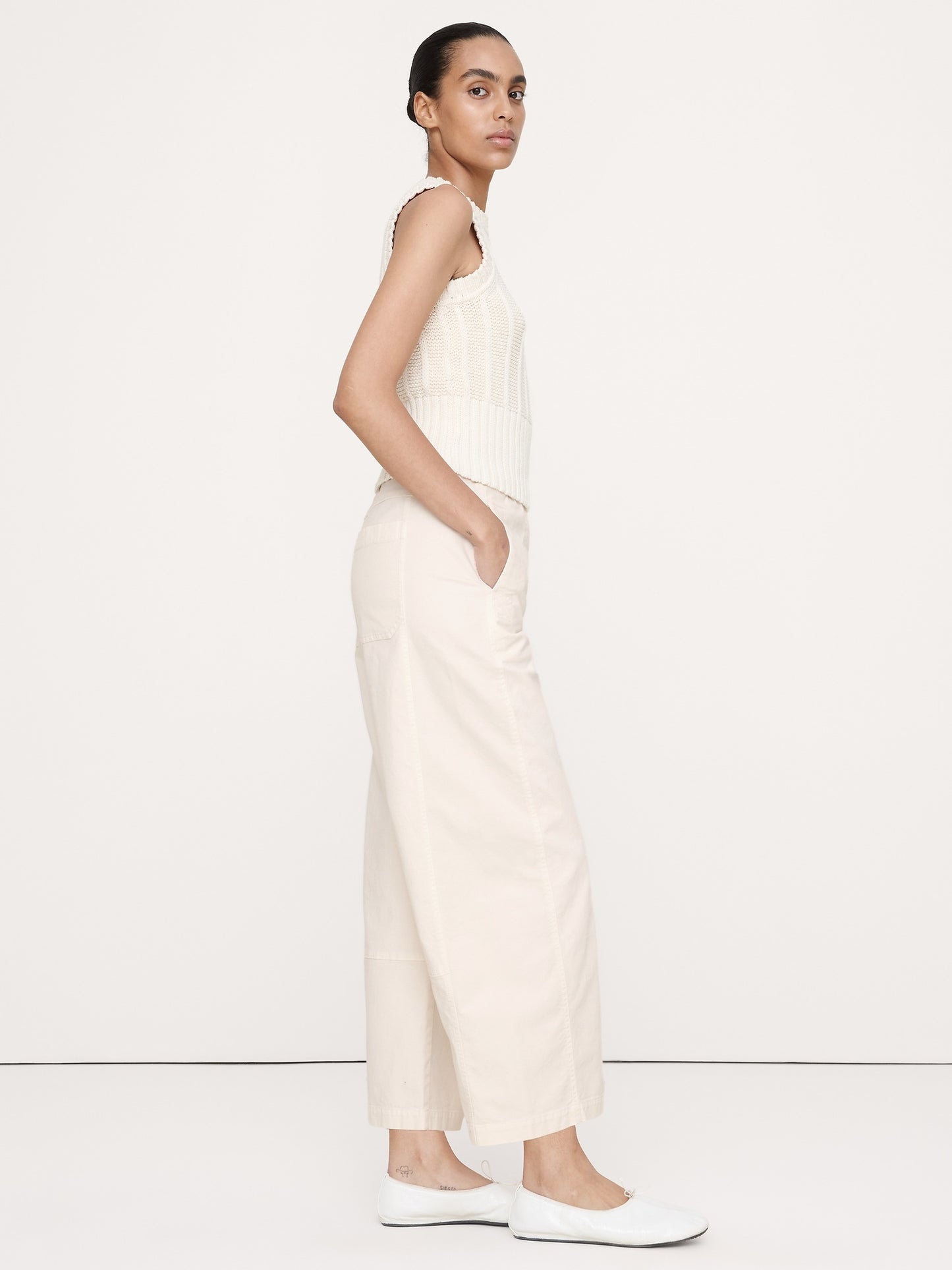 Mid-Rise Relaxed Painter Pull-On Pant