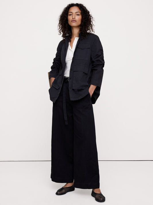Cotton Twill Shirt Jacket