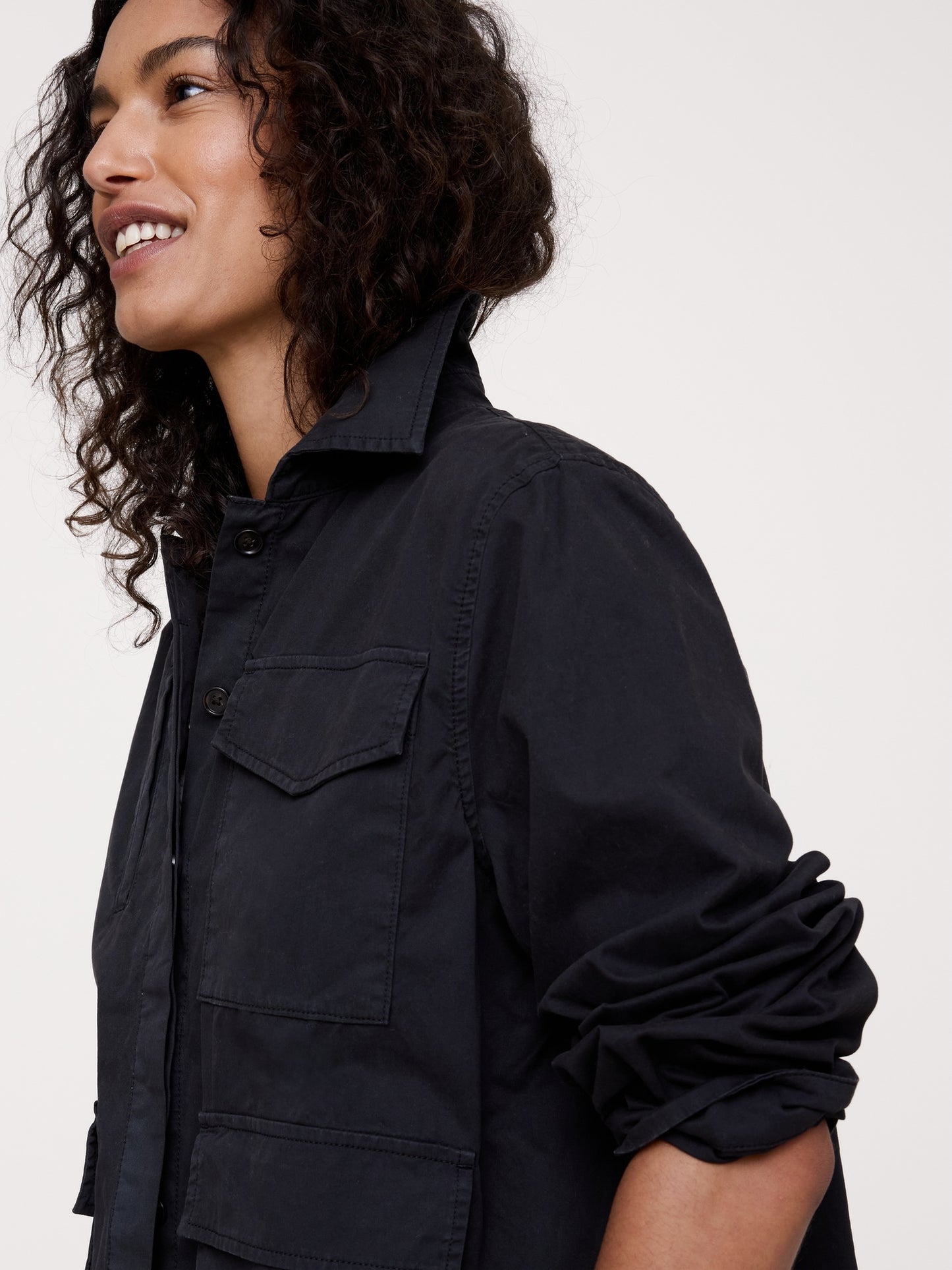 Cotton Twill Shirt Jacket