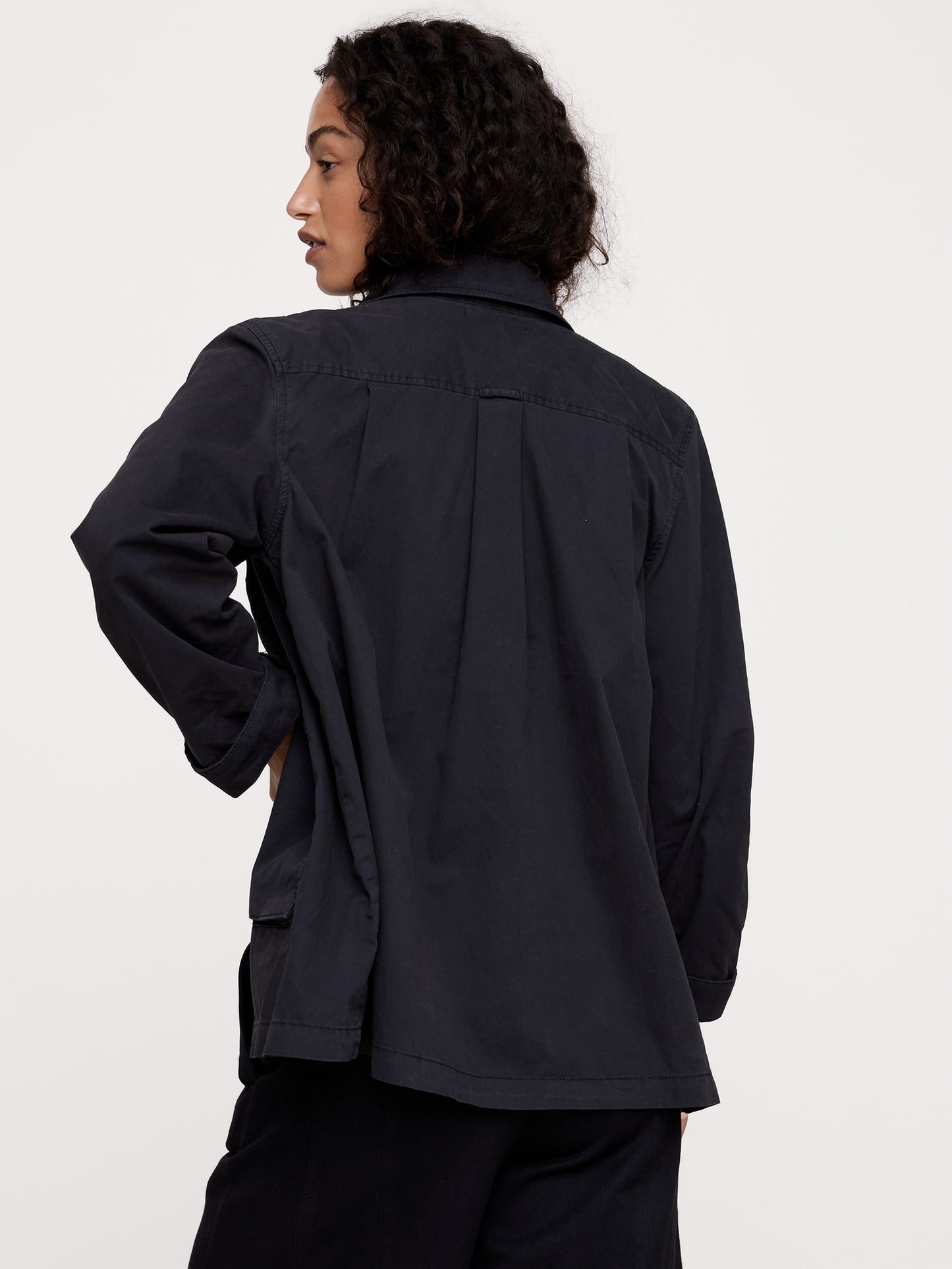 Cotton Twill Shirt Jacket