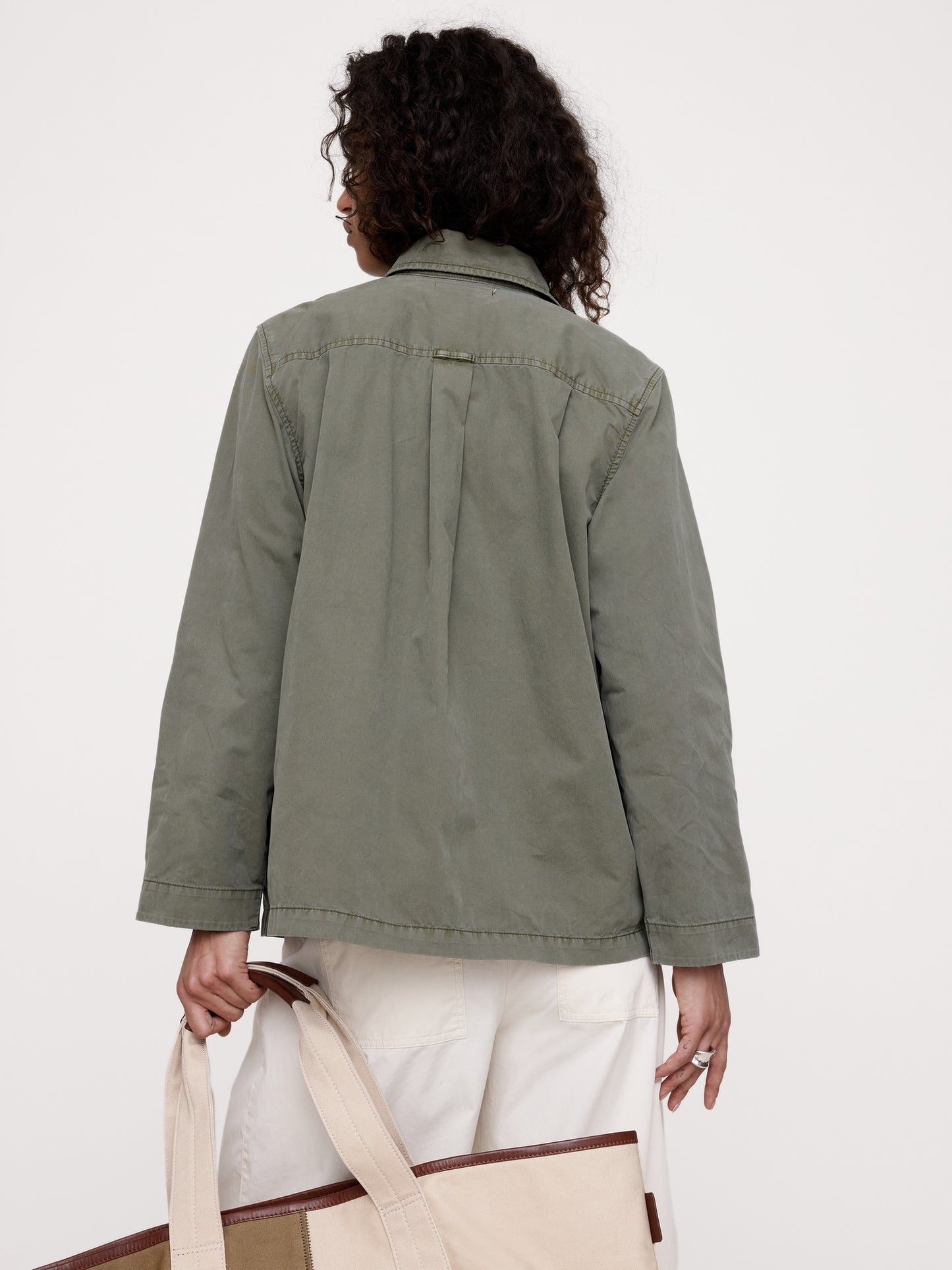 Cotton Twill Shirt Jacket