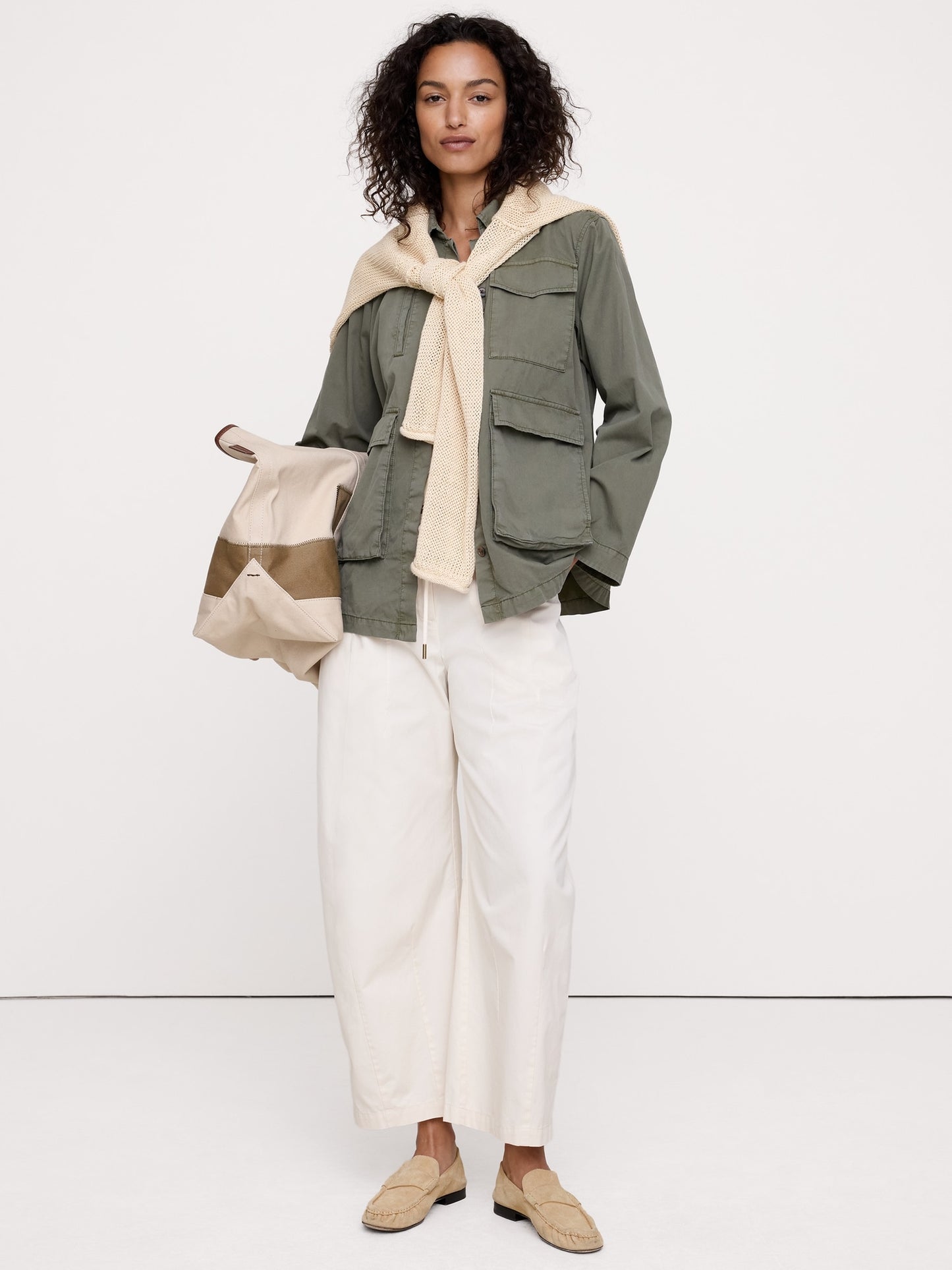 Cotton Twill Shirt Jacket