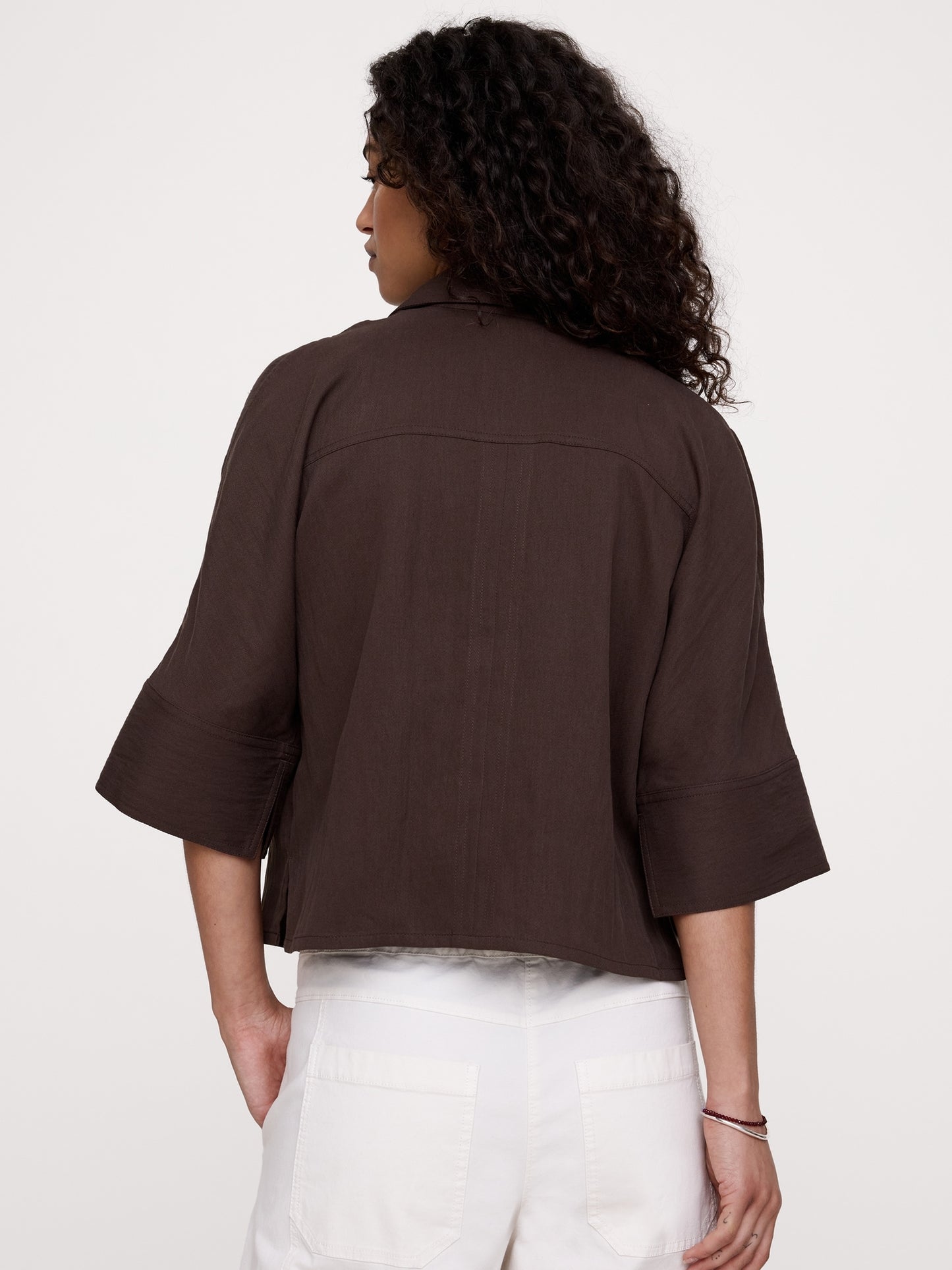 Drapey Twill Shirt Jacket