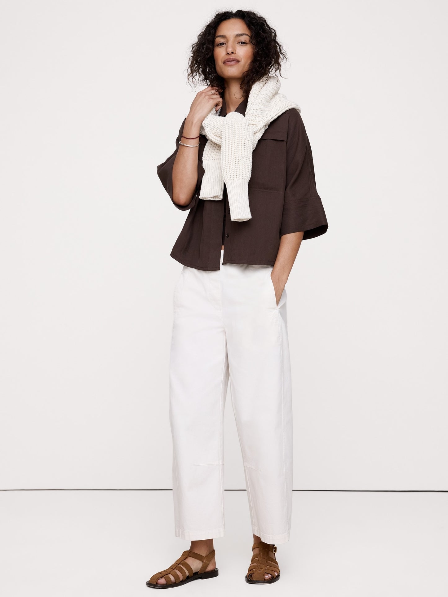 Drapey Twill Shirt Jacket