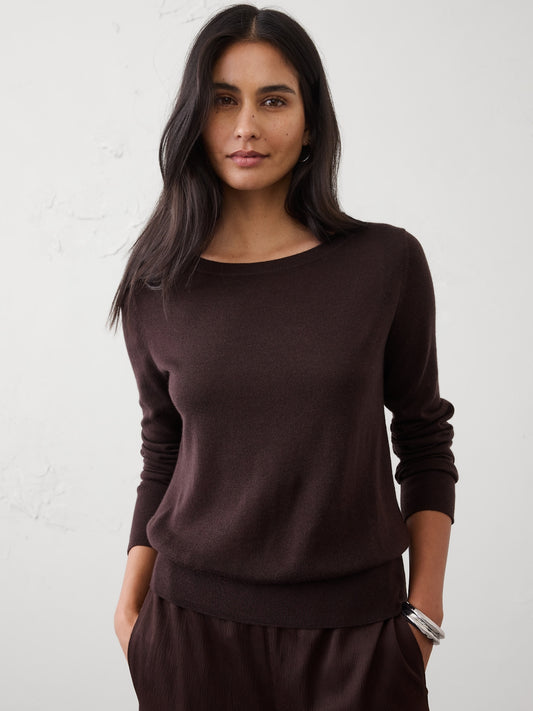 Merino Wool Boat-Neck Sweater