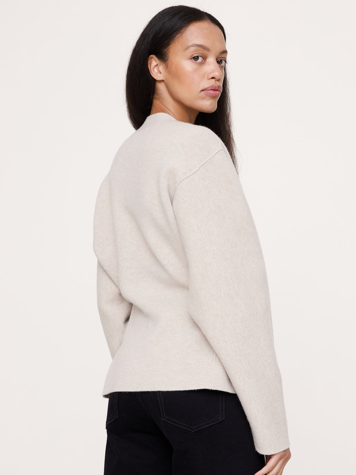 Felted Wool Belted Cardigan