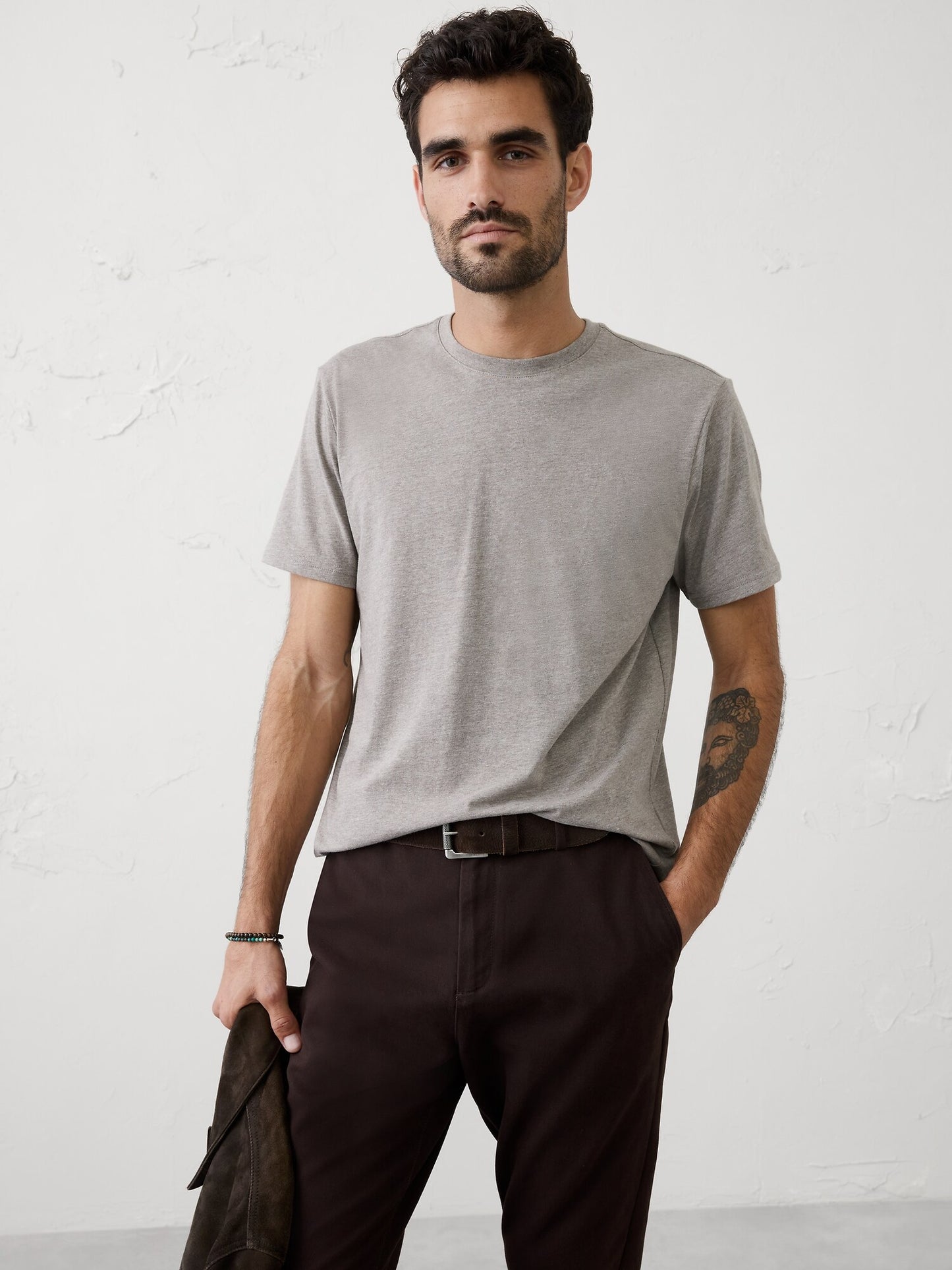 Standard-Fit Premium Wash Crew-Neck T-Shirt