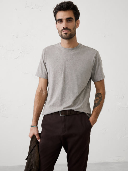 Standard-Fit Premium Wash Crew-Neck T-Shirt