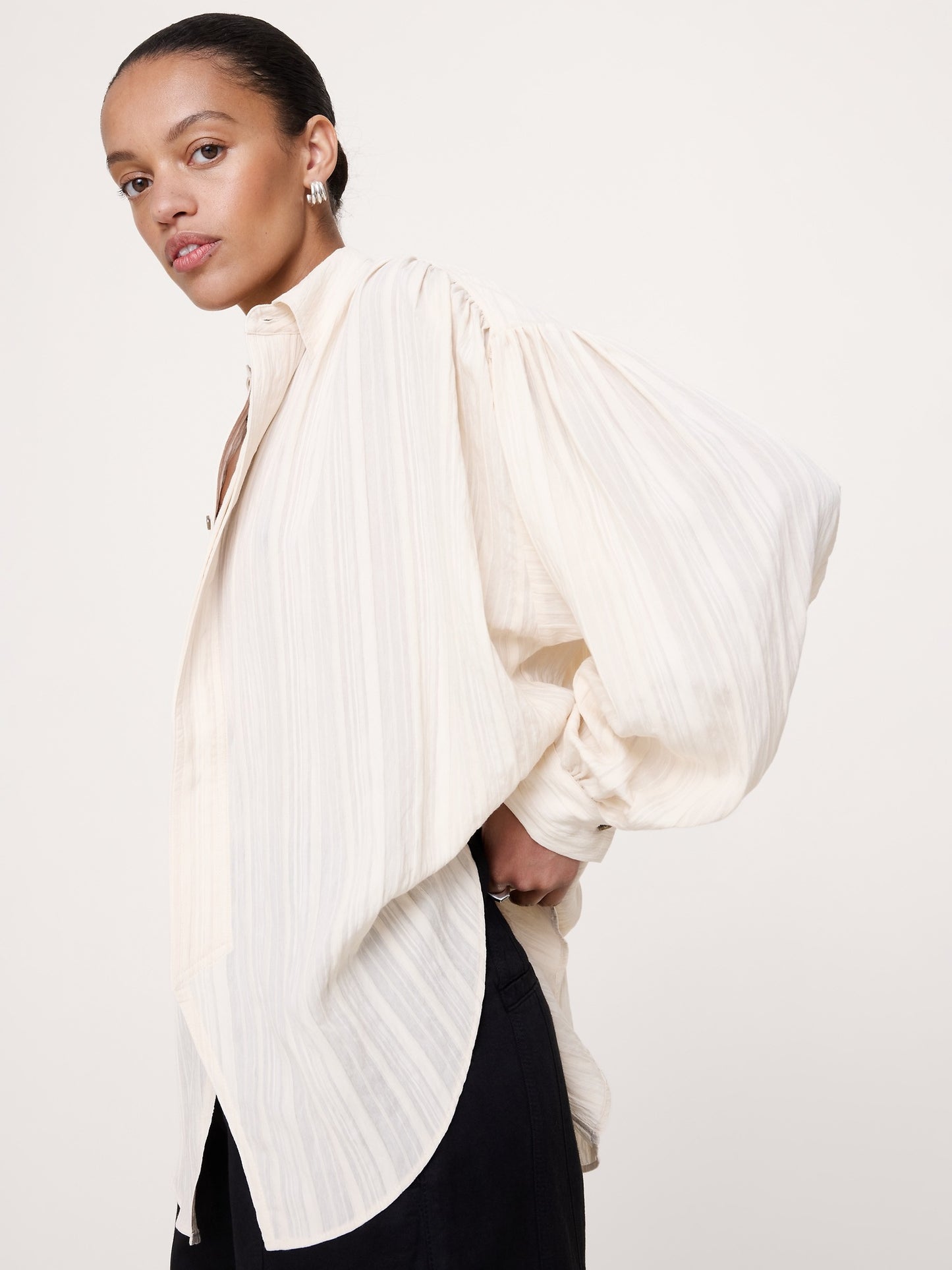 Oversized Textured Tunic