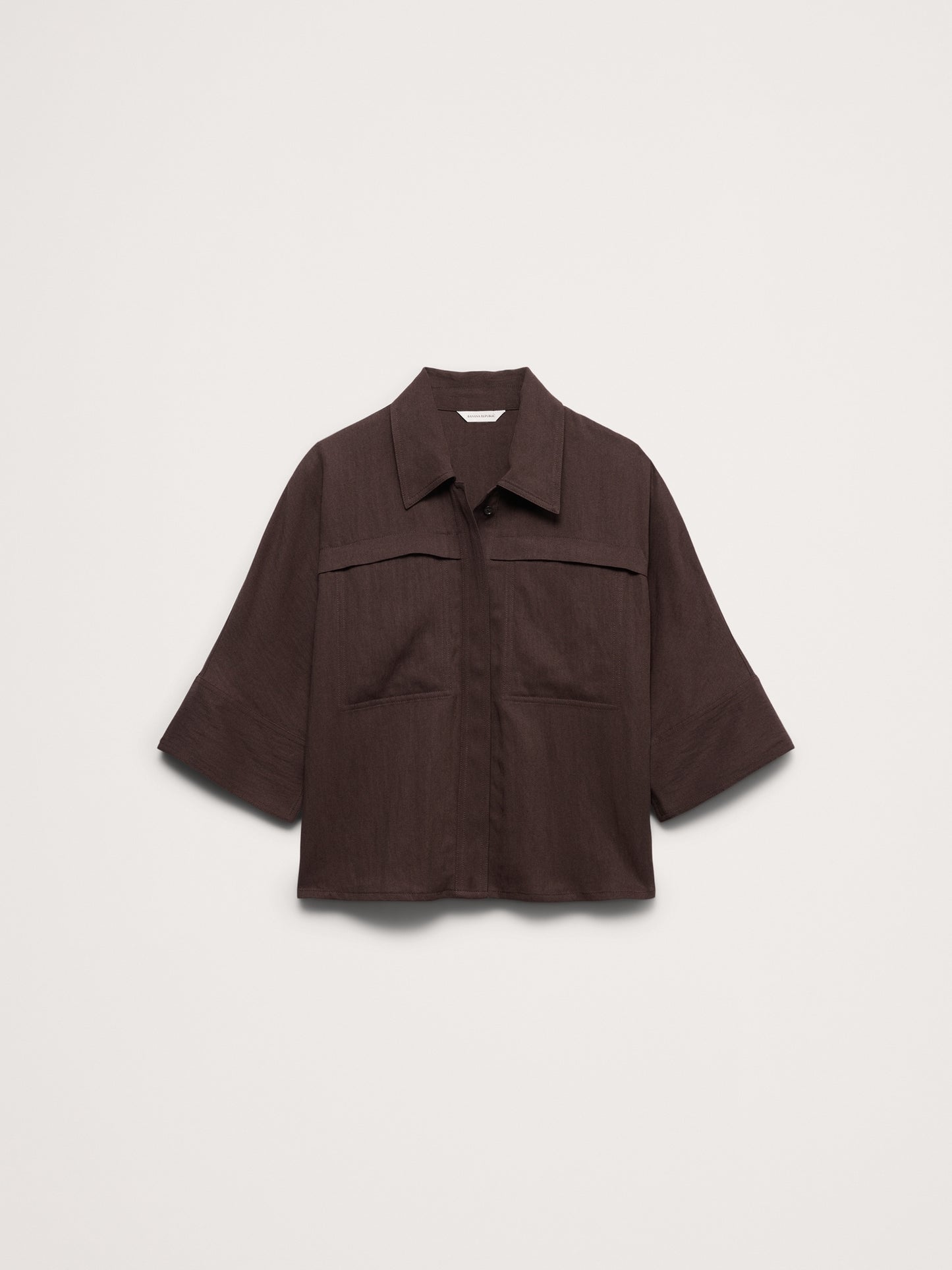 Drapey Twill Shirt Jacket