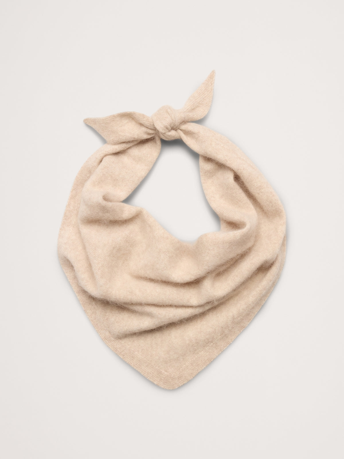 Brushed Wool-Cashmere Triangle Scarf