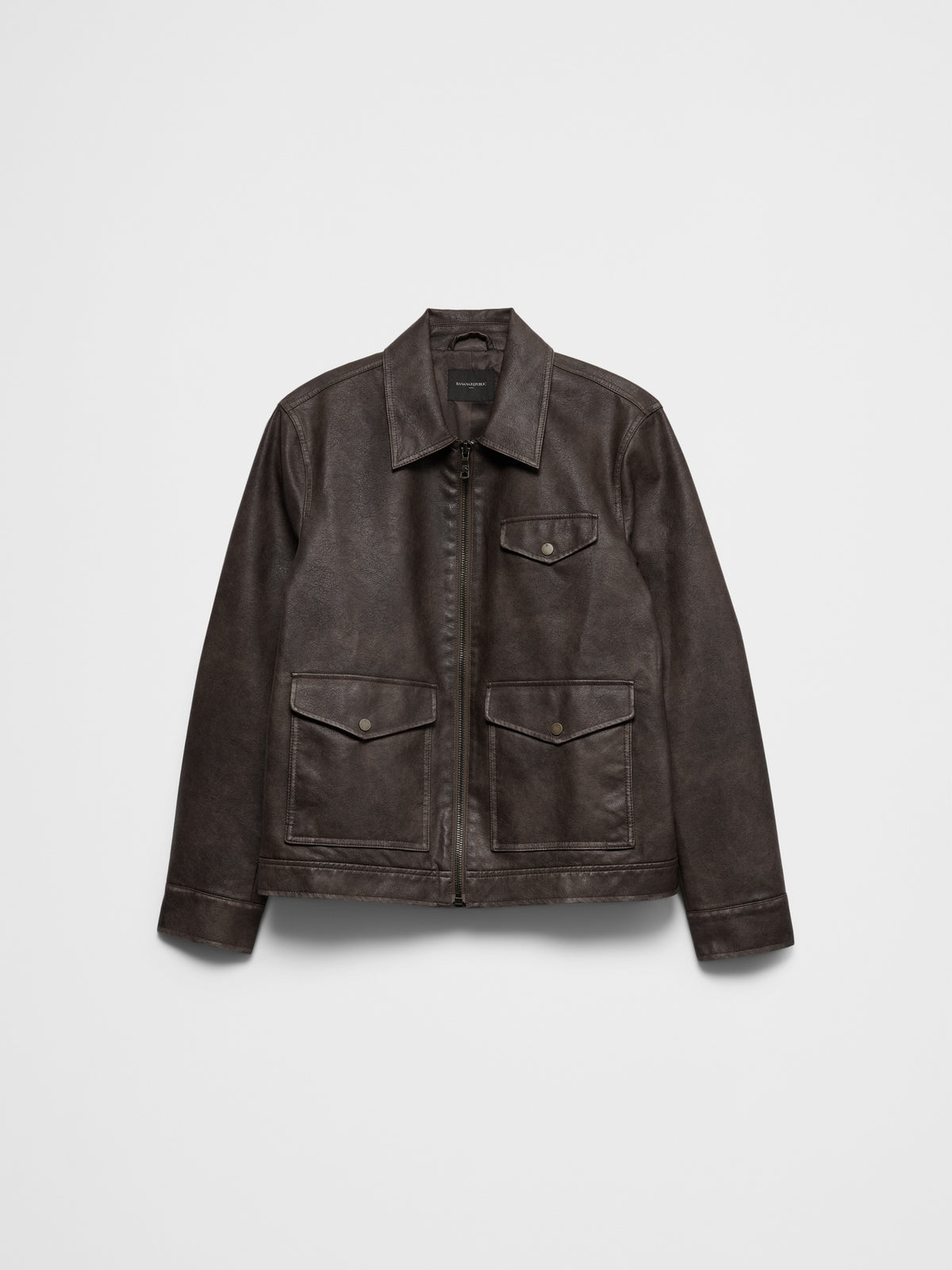Vegan Leather Zip Jacket