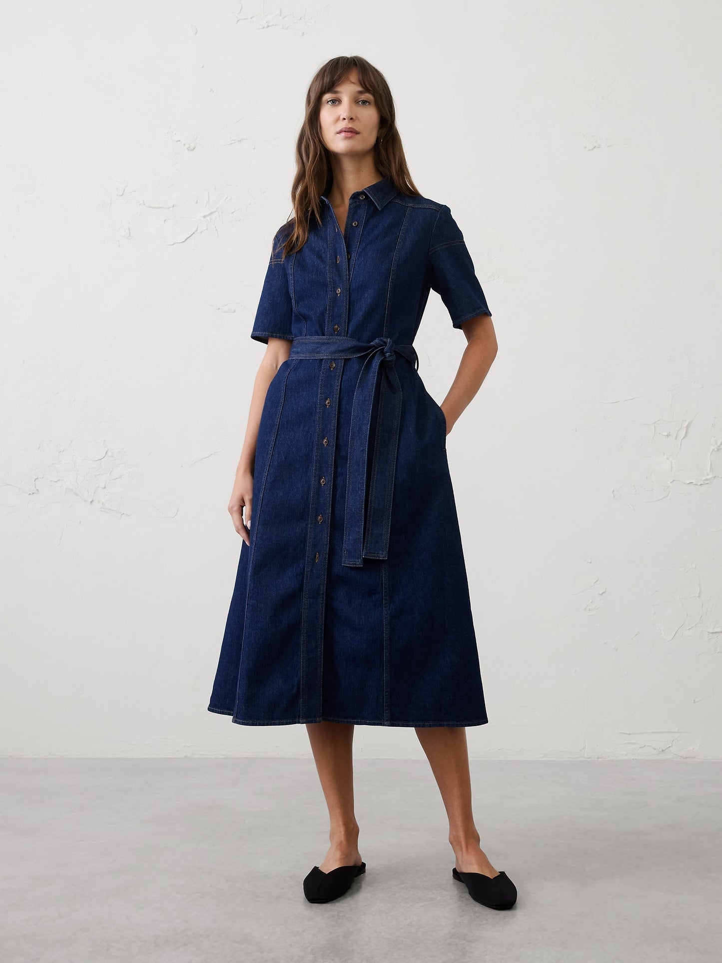Denim Midi Shirtdress