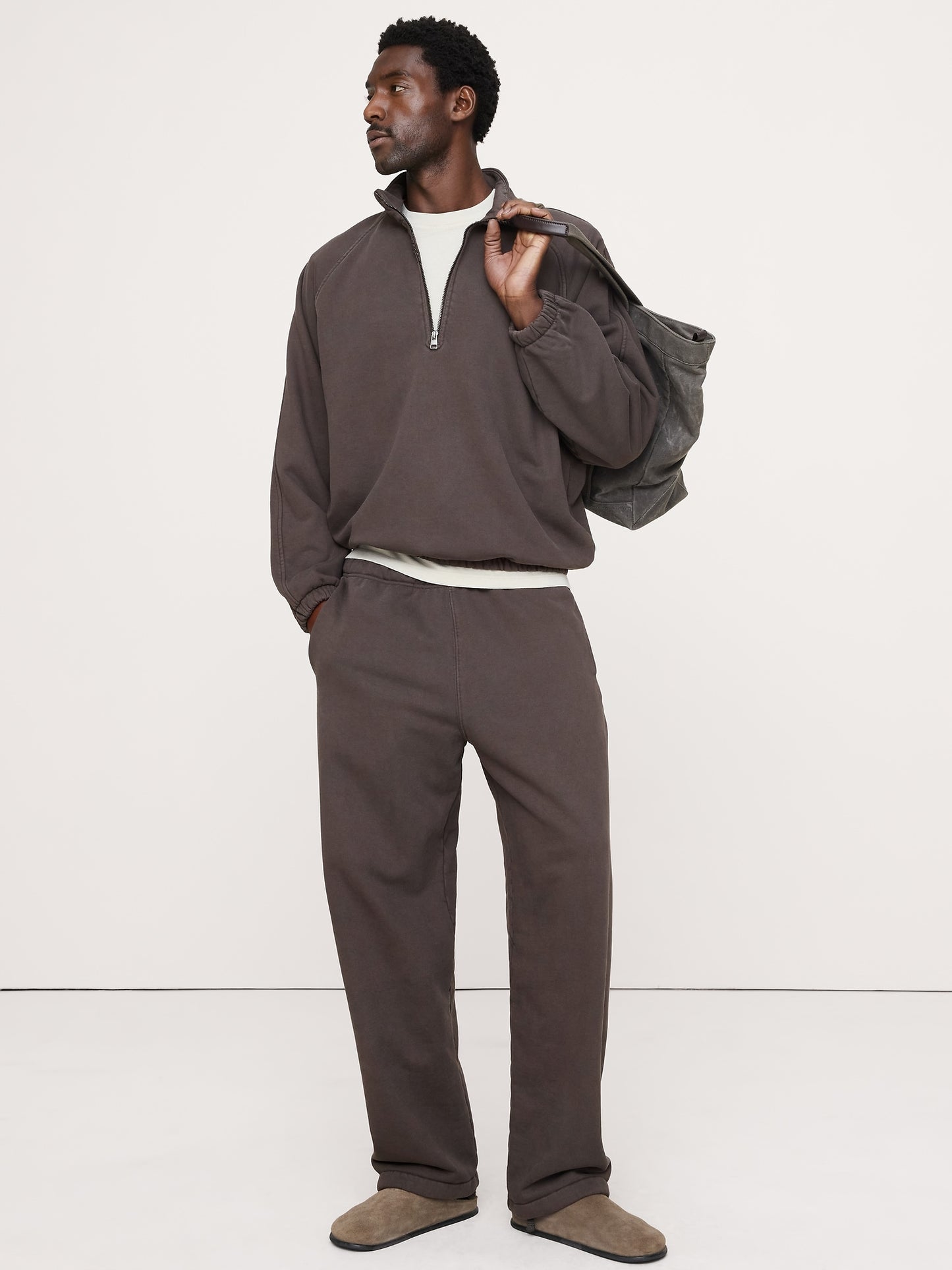 French Terry Quarter-Zip Sweatshirt