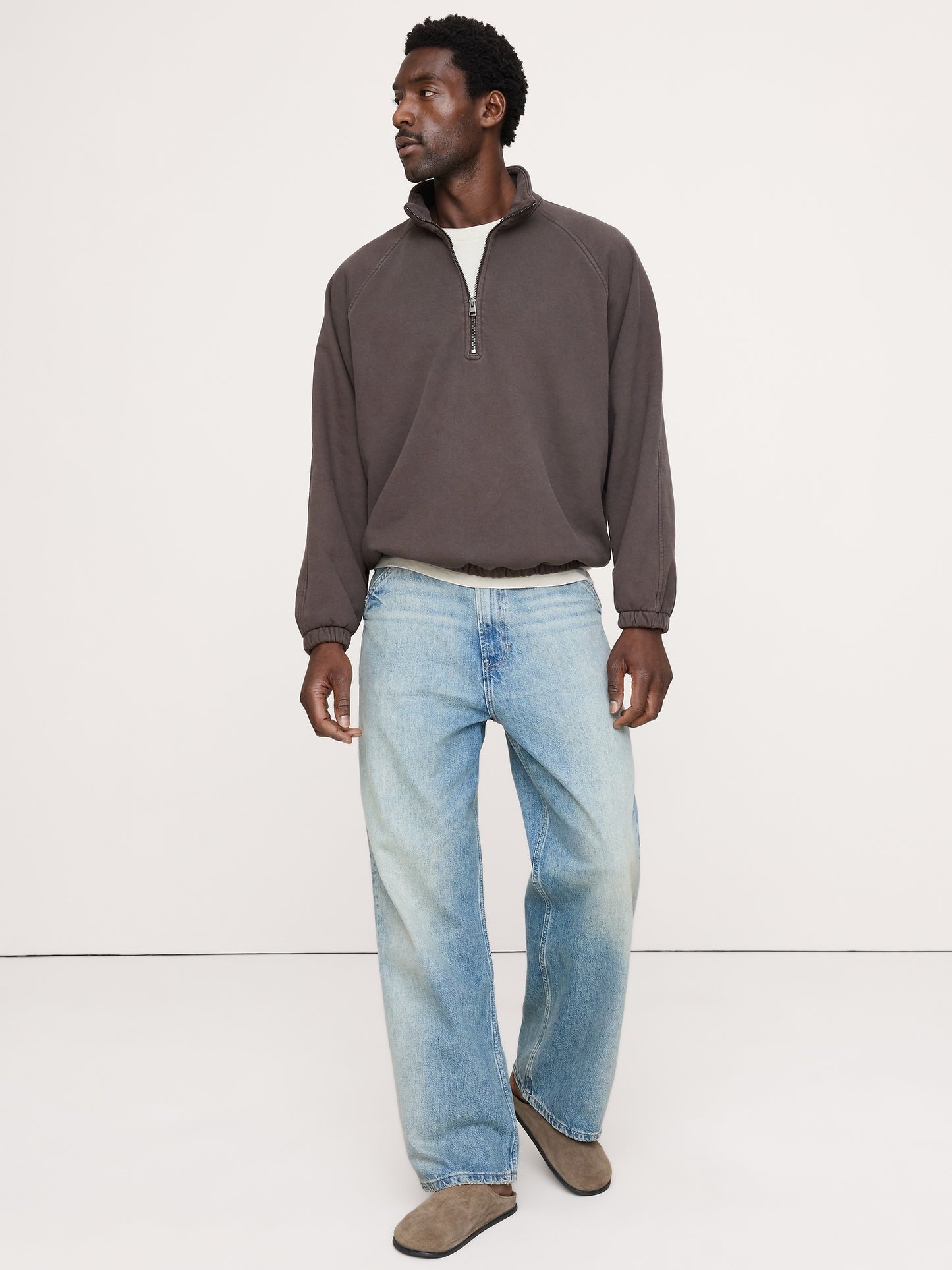 French Terry Quarter-Zip Sweatshirt