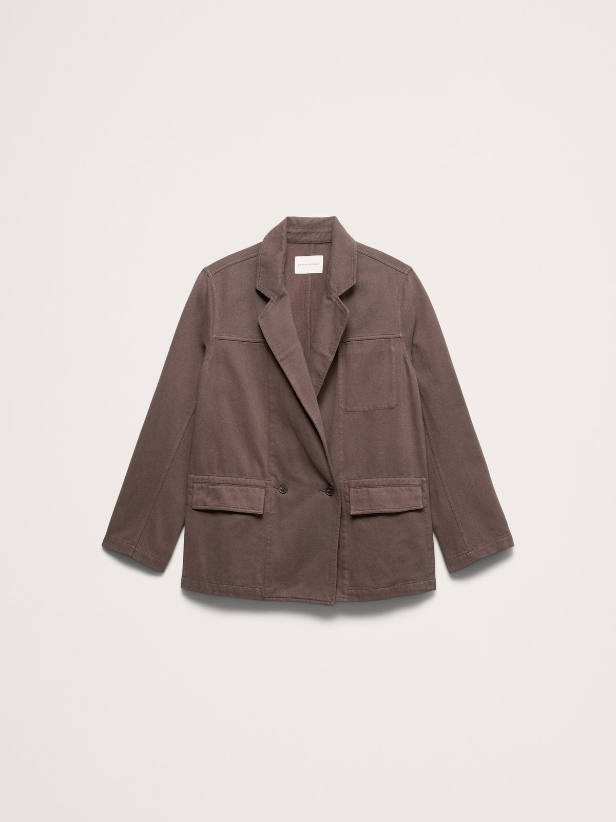 Cotton-Linen Utility Blazer