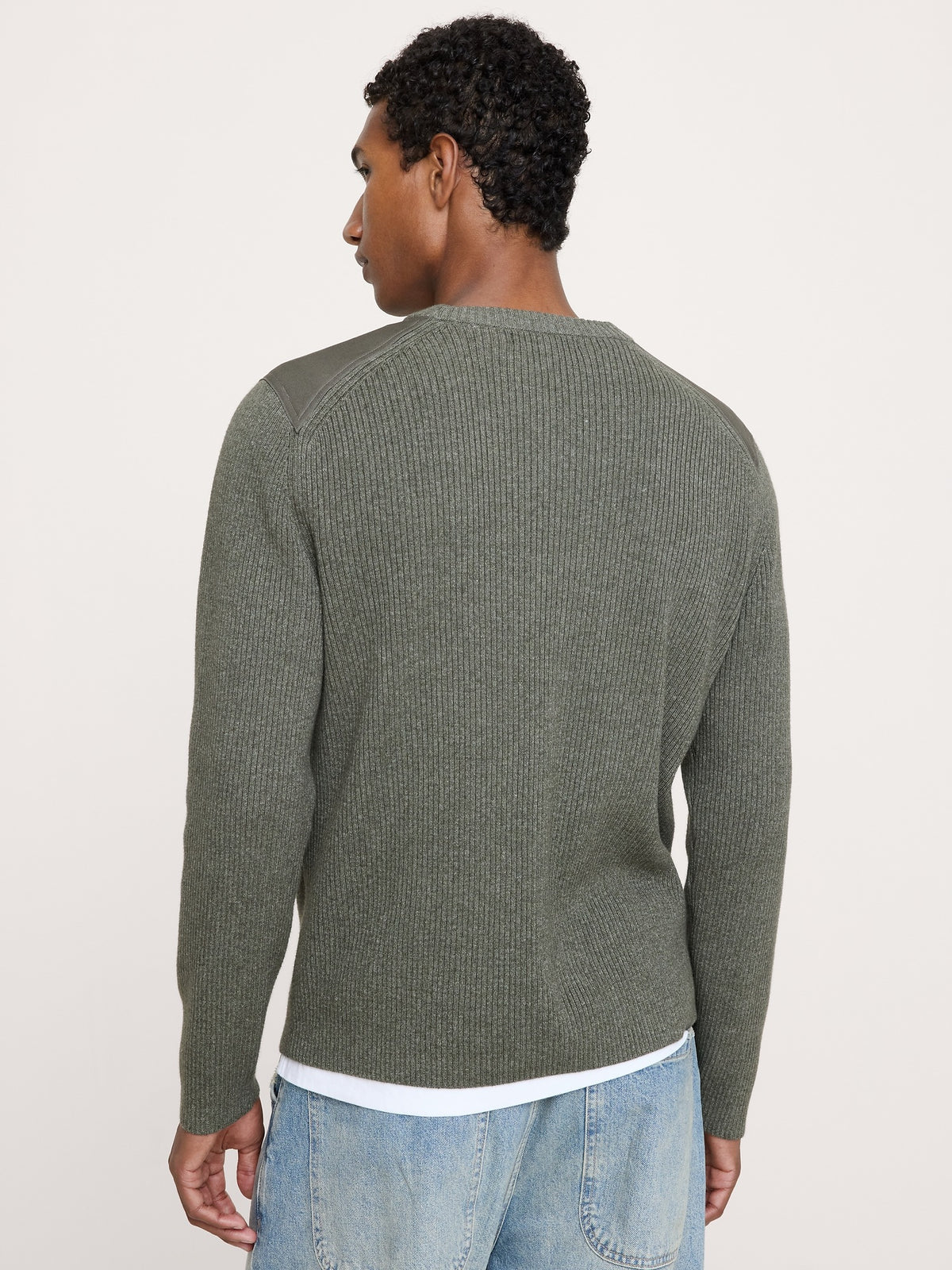 Slim Cotton Utility Sweater