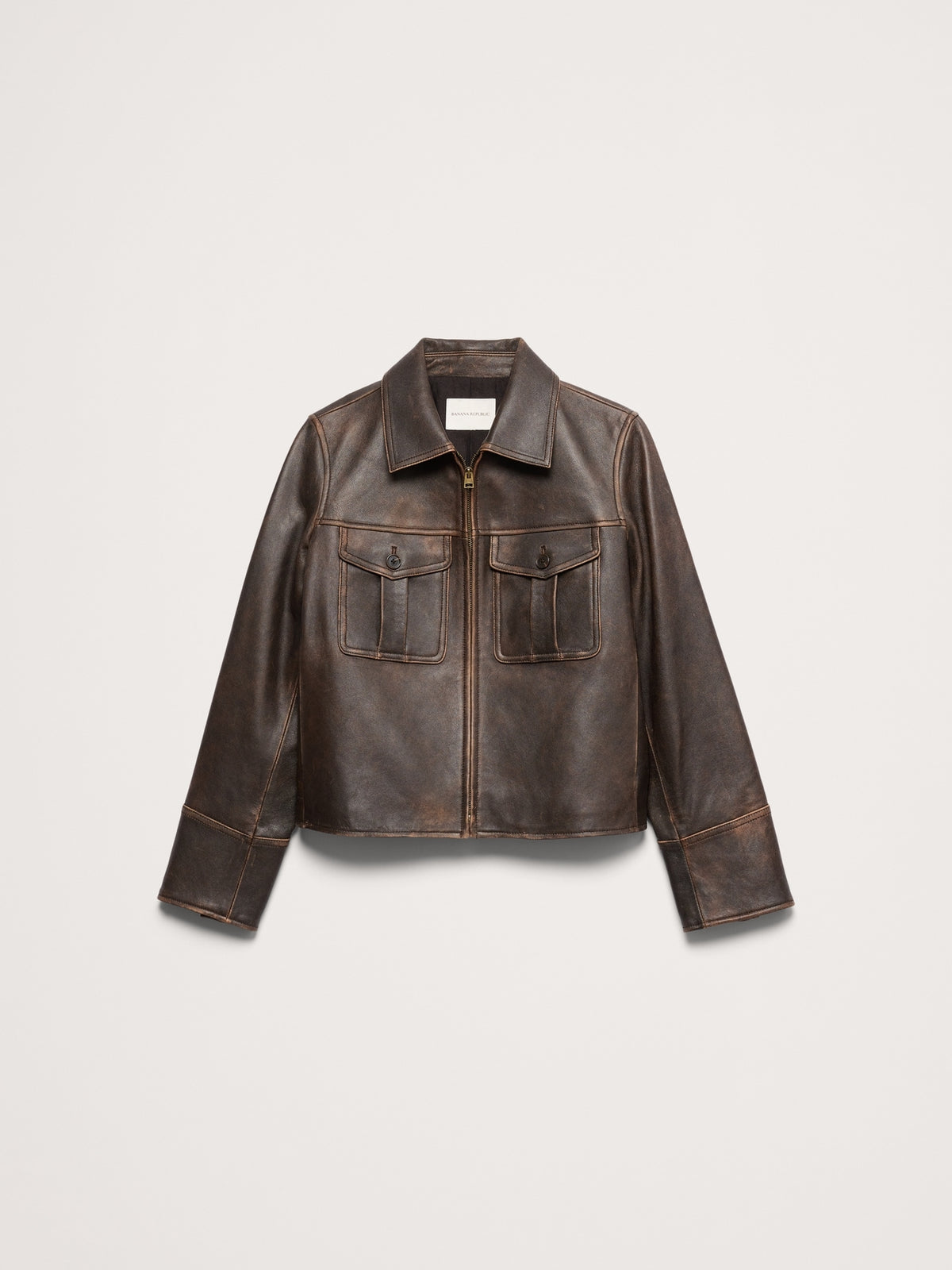 Distressed Leather Jacket