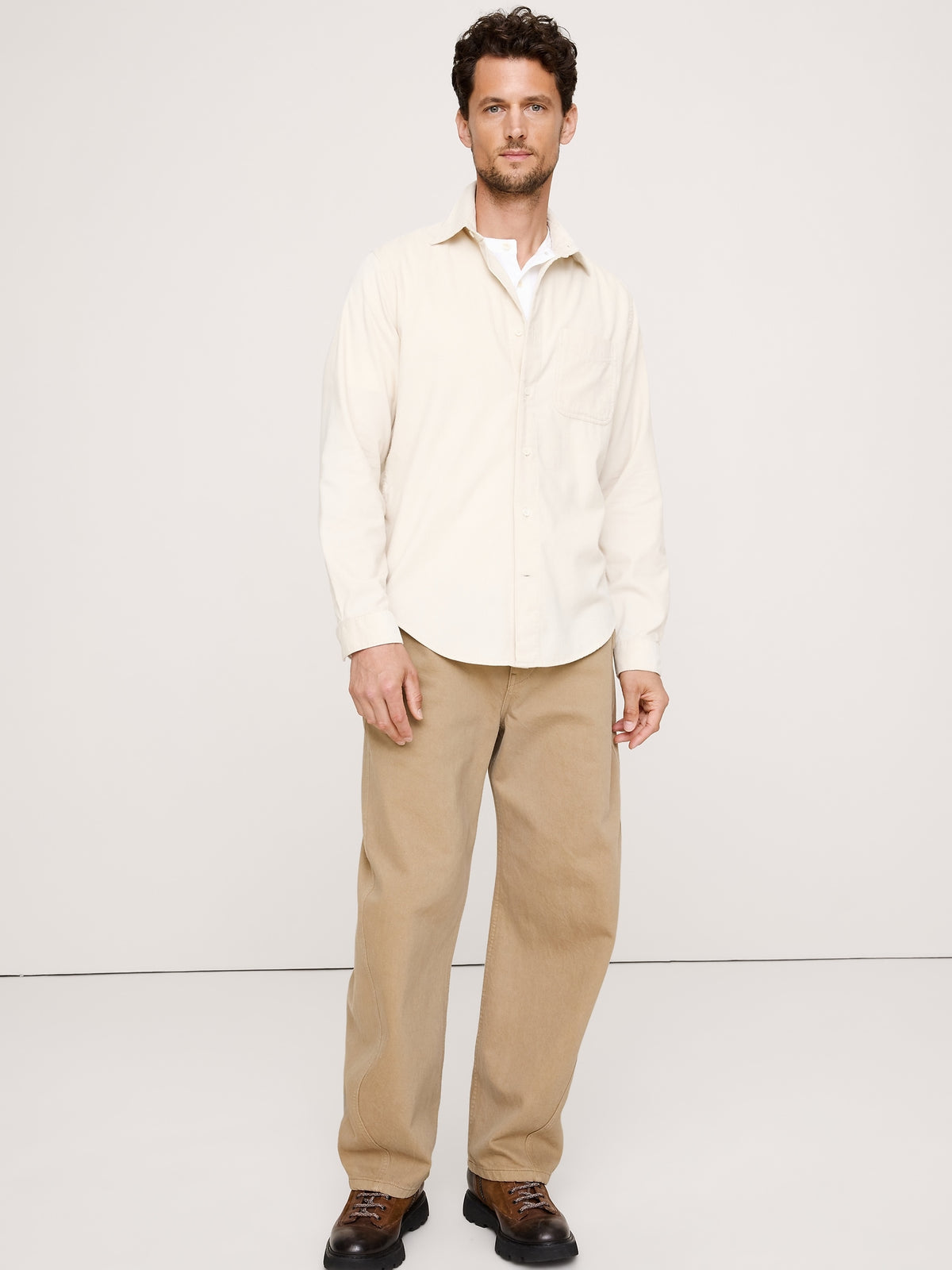 Standard-Fit Lightweight Corduroy Shirt