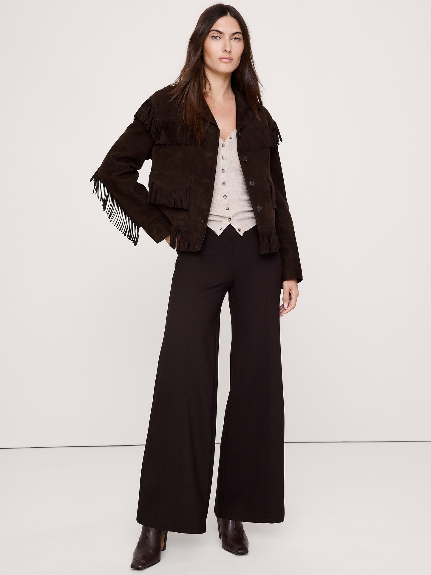 High-Rise Wide-Leg Everywhere Ponte Pull-On Pant