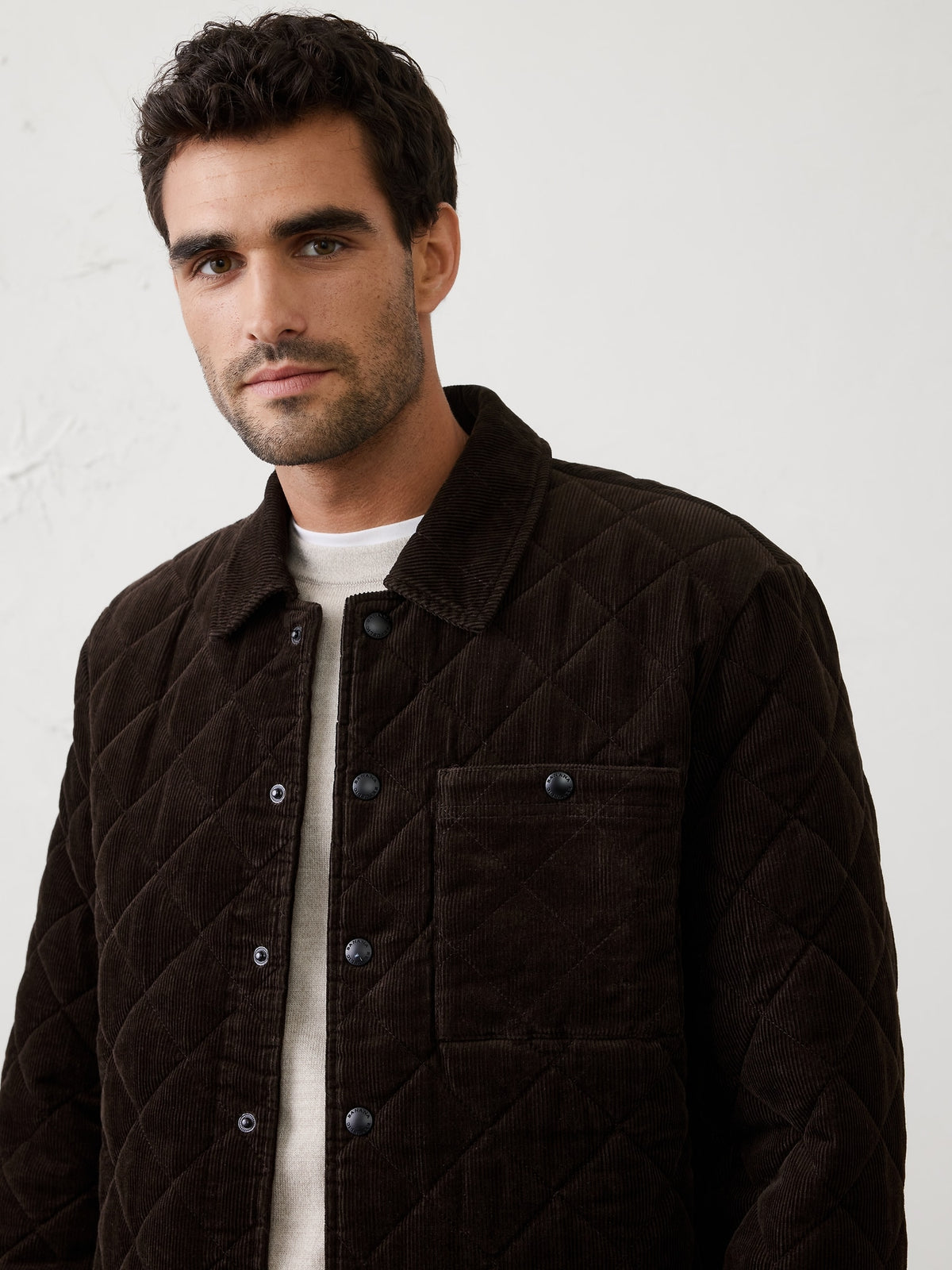 Corduroy Quilted Shirt Jacket