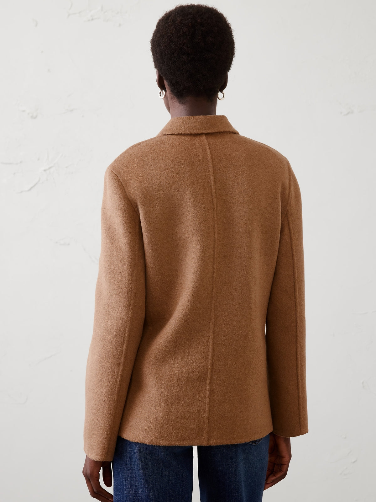 Polyester-Wool Blend Double-Face Blazer