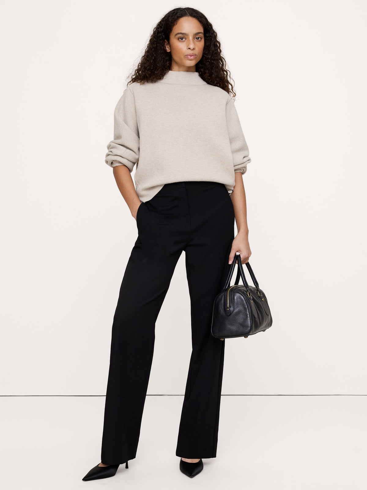Ultra High-Rise Modern Straight City Stretch Pant