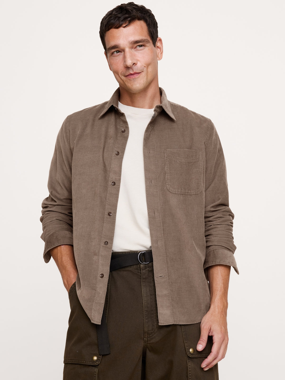 Standard-Fit Lightweight Corduroy Shirt