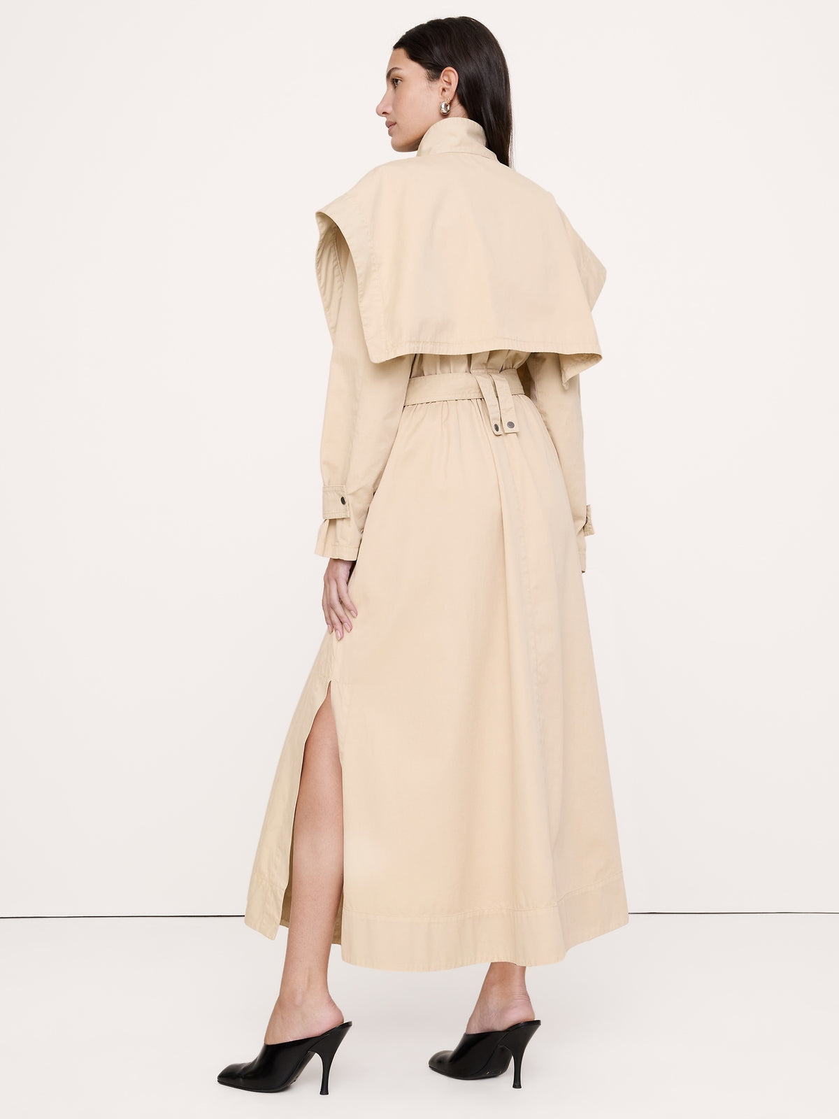 Cotton Twill Utility Trench Dress