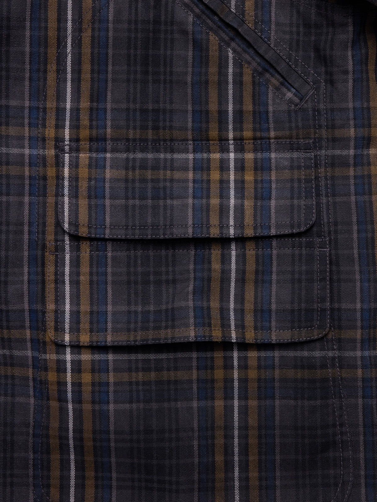 Cotton Canvas Barn Coat with Corduroy Collar