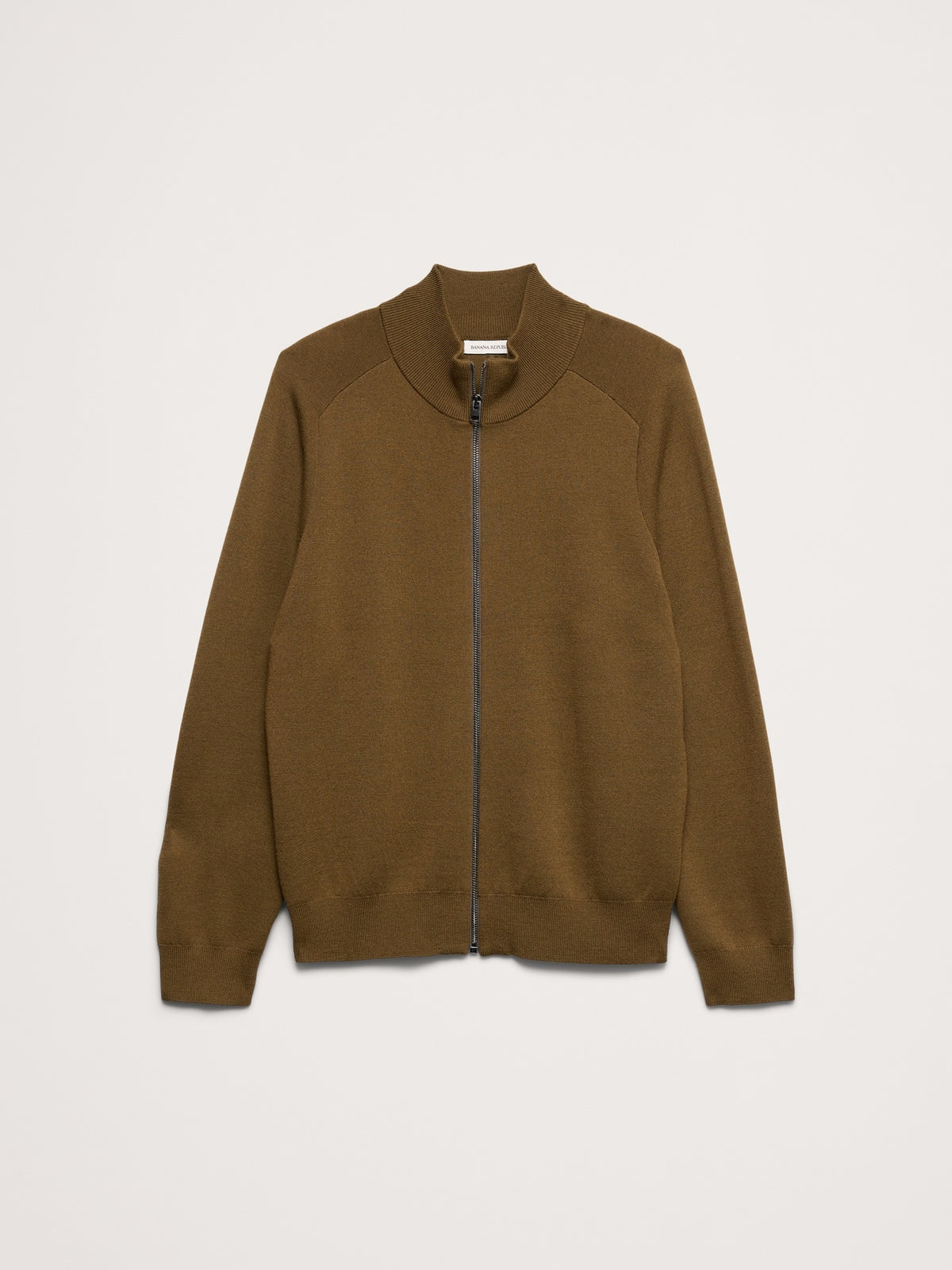 Double-Faced Merino Sweater Jacket with Suede Elbow Patches